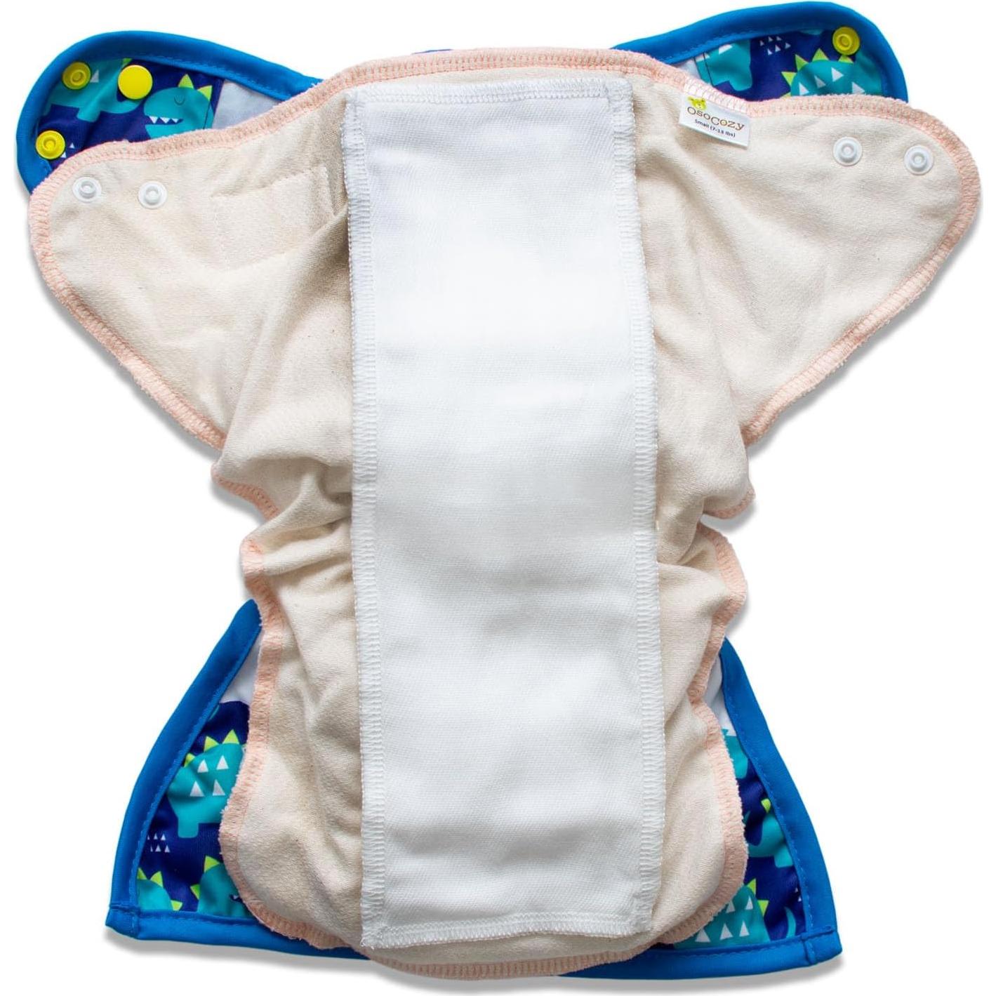 Aumentadores de Pañales de Tela OsoCozy - 12 Piezas 100% Algodón