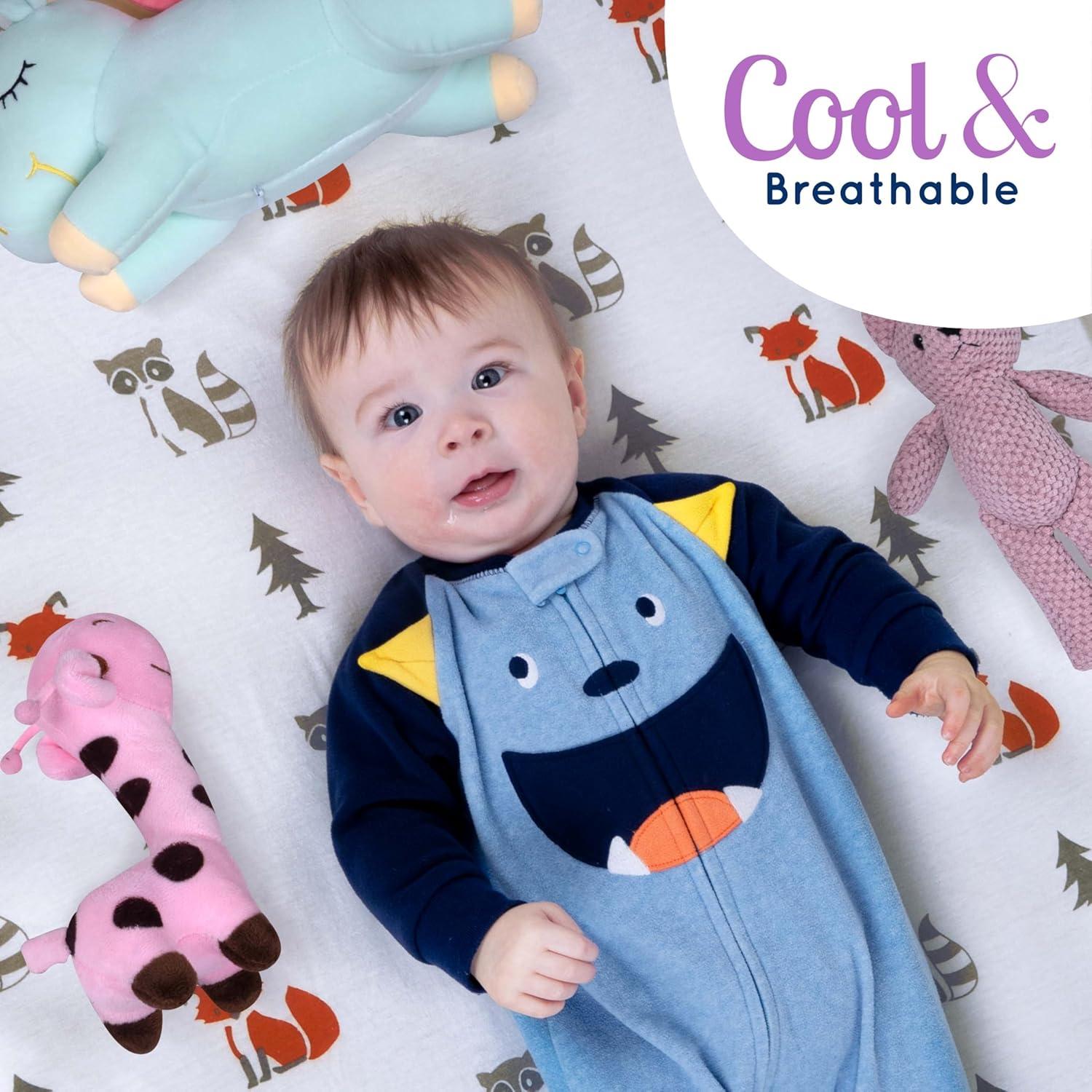 Sábanas Ajustadas Cuna Grow Wild 3 Piezas Algodón 132x71 cm