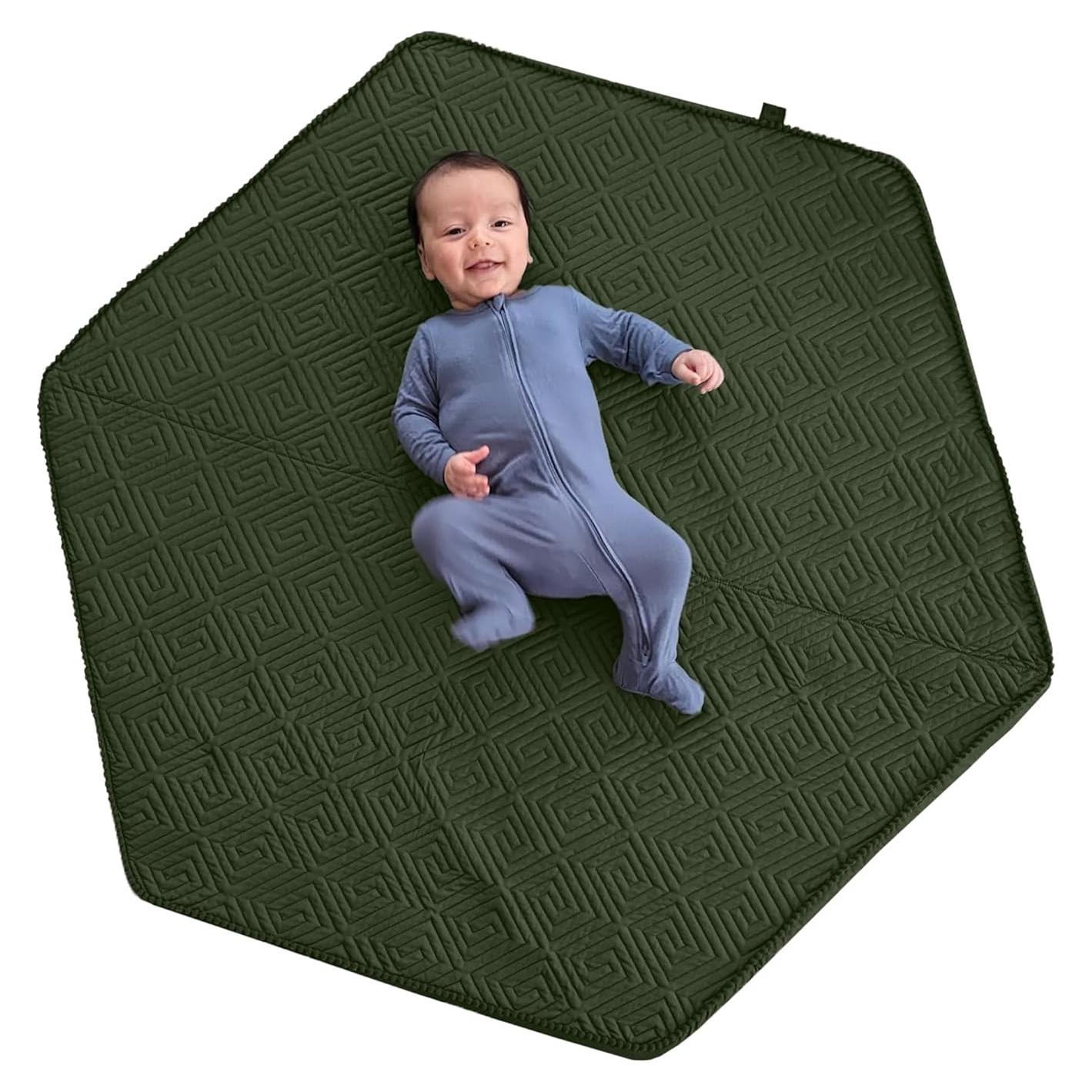 Alfombra de Juego Boppy Laberinto Musgo - Plegable y Antideslizante