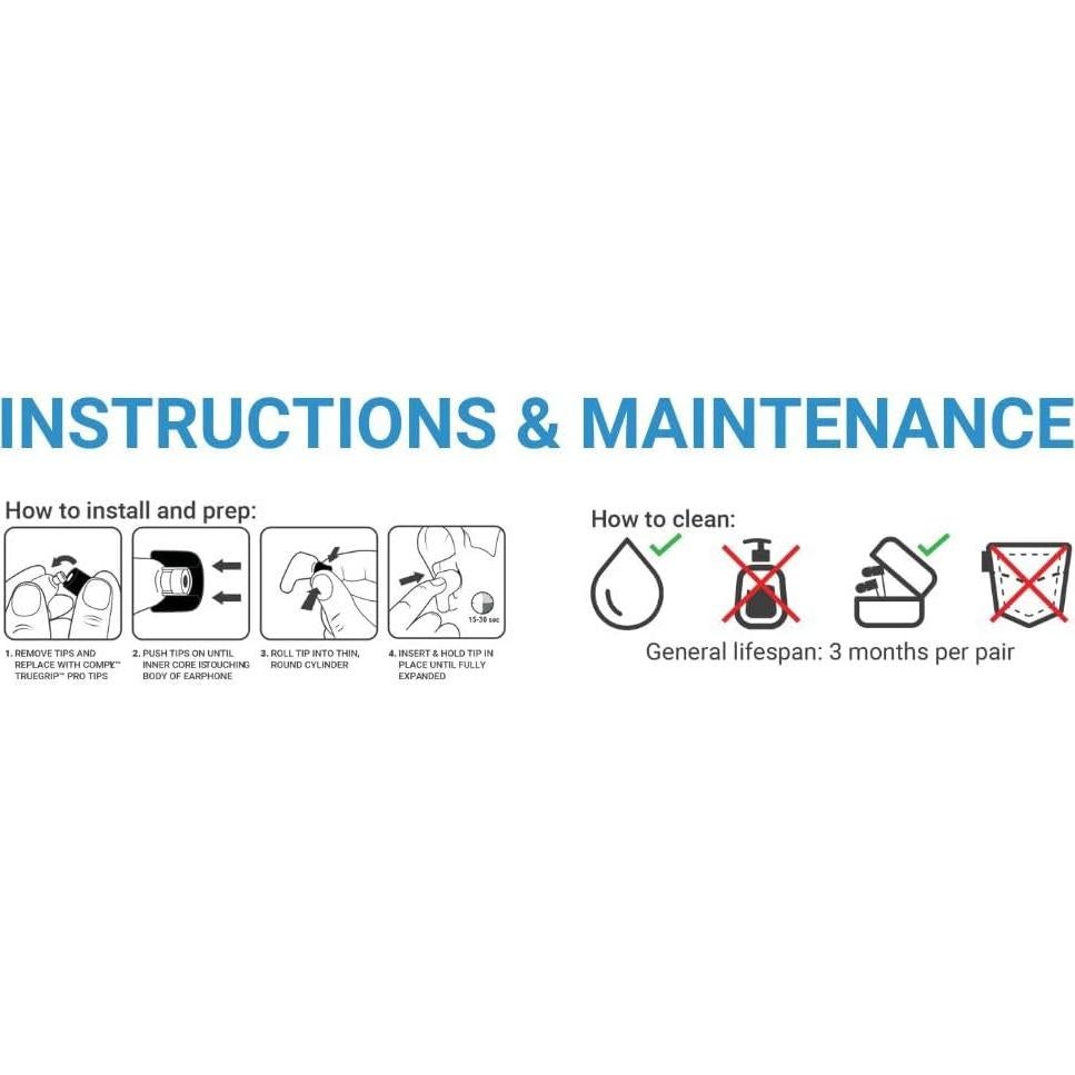 Consejos de espuma Comply para Samsung Galaxy Buds FE y Powerbeats Fit - Negro, Grande (3 pares)