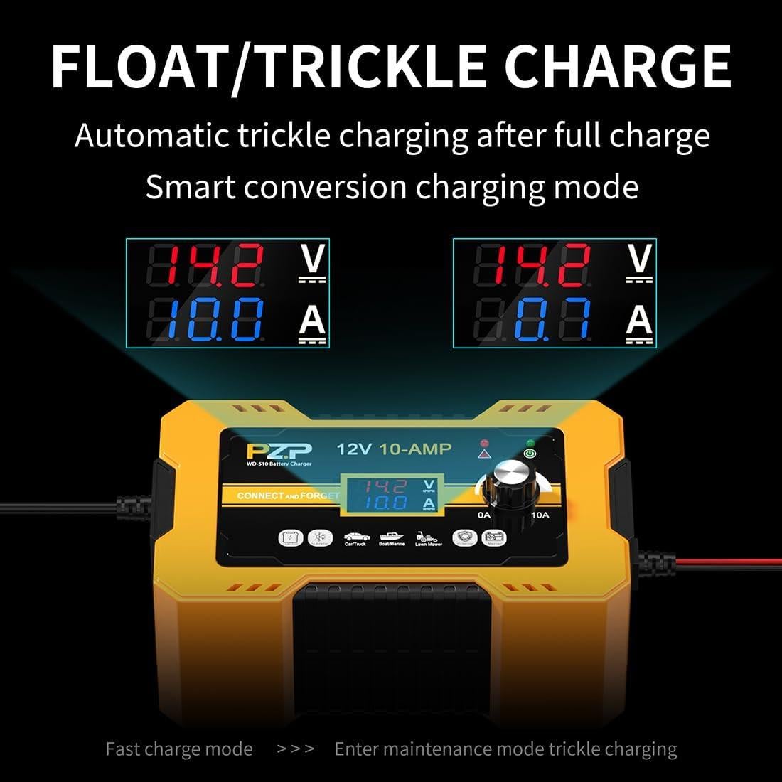 Cargador de Batería PZ.P 12V 0-10A Mantenedor Automático
