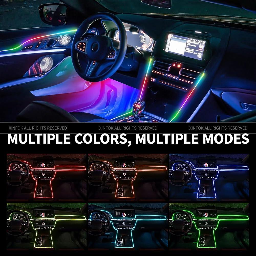 Luces LED de Acrílico VAUNGIUG 6 en 1 RGB para Coche