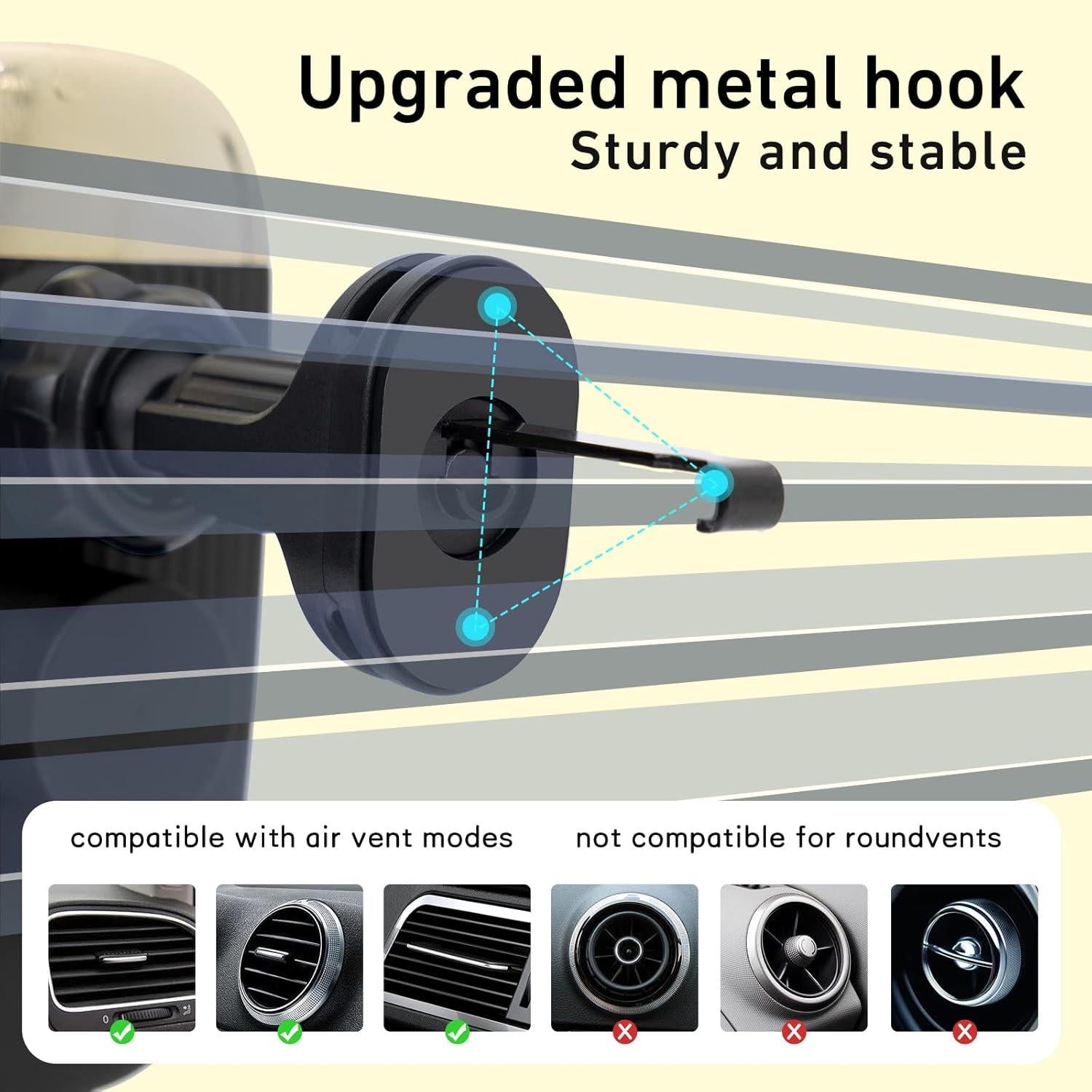 Soporte Cargador Inalámbrico Auto Aendern 15W Negro