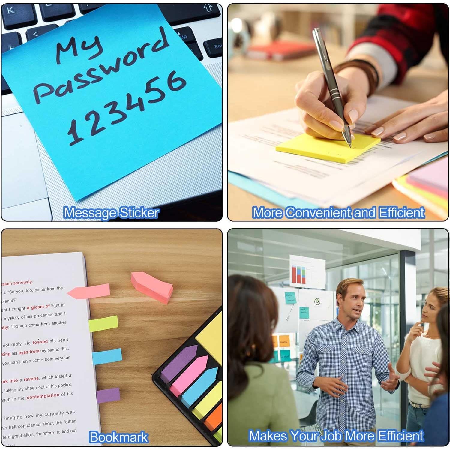 Pestañas Adhesivas JIEYAN 2000 Piezas Multicolores con Caja PU