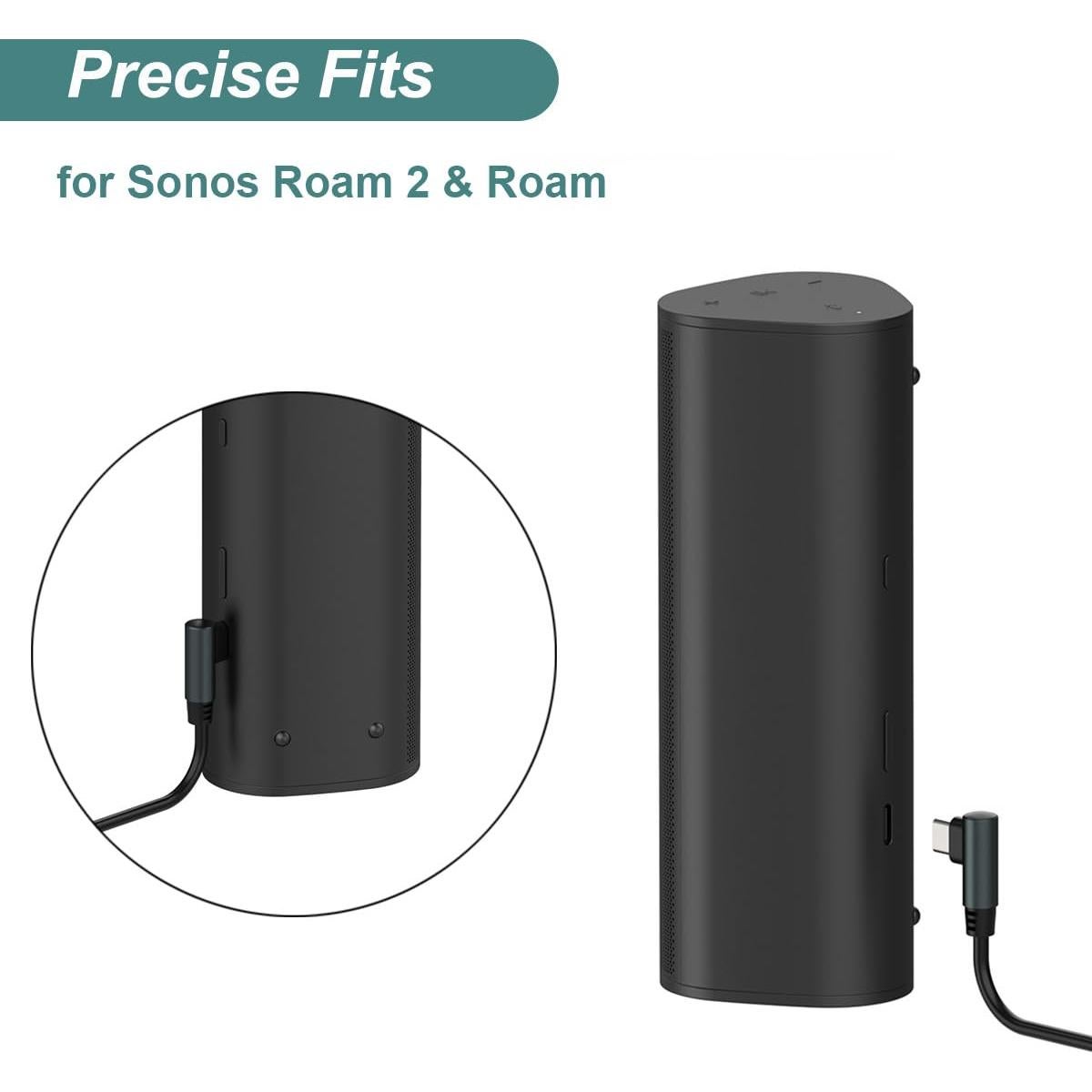 Cable de Carga USB Kissmart 1m para Sonos Roam 2/1