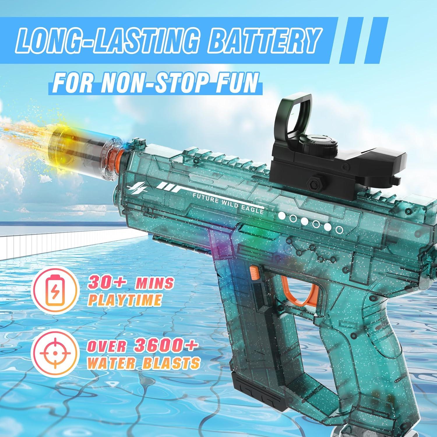 Pistola de Agua Eléctrica Lawdiey KB1353 800ml Alcance 9.75m