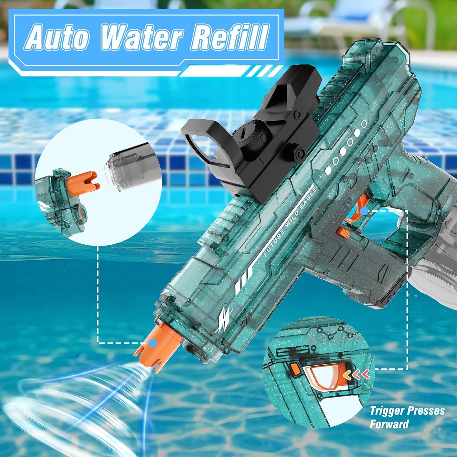 Pistola de Agua Eléctrica Lawdiey KB1353 800ml Alcance 9.75m