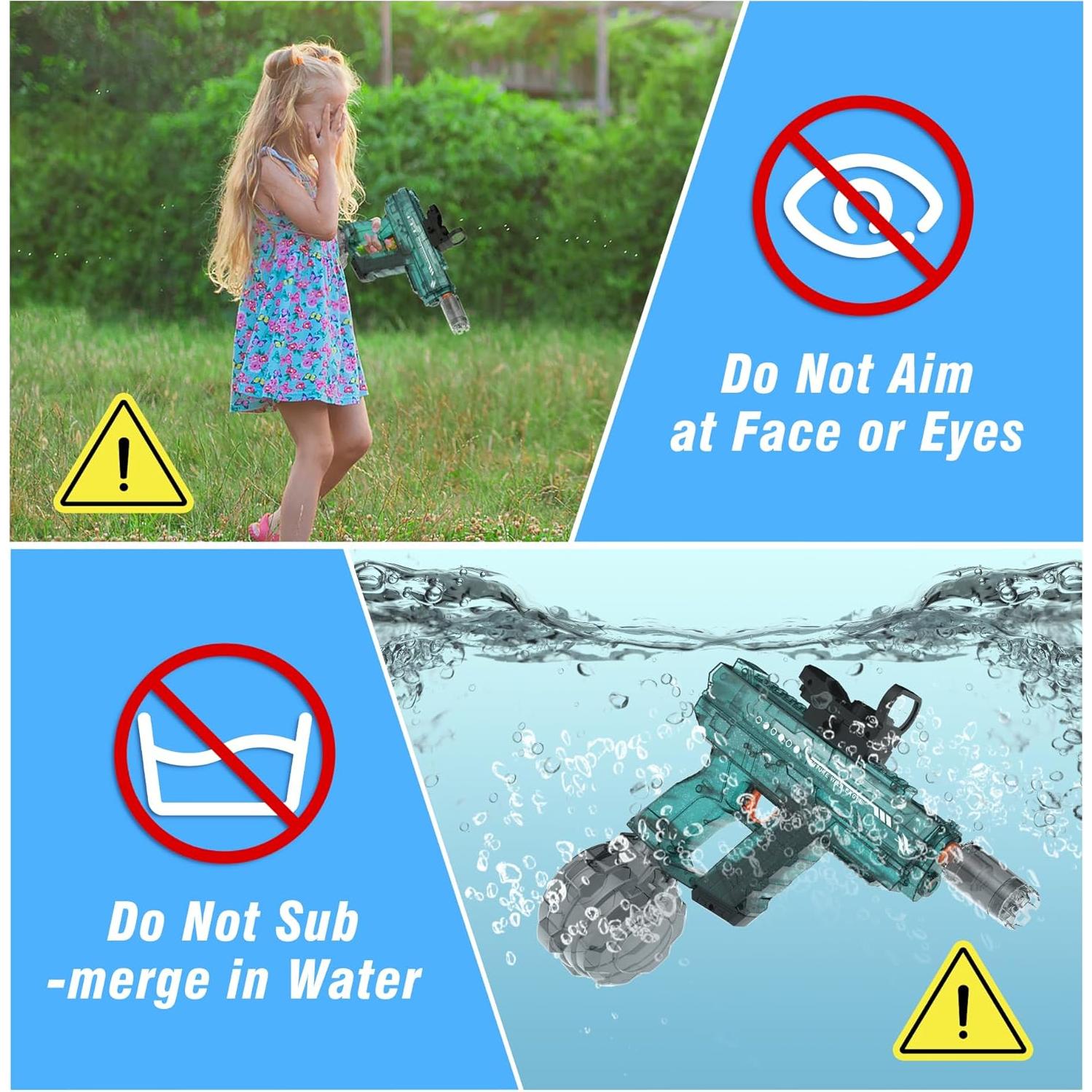 Pistola de Agua Eléctrica Lawdiey KB1353 800ml Alcance 9.75m