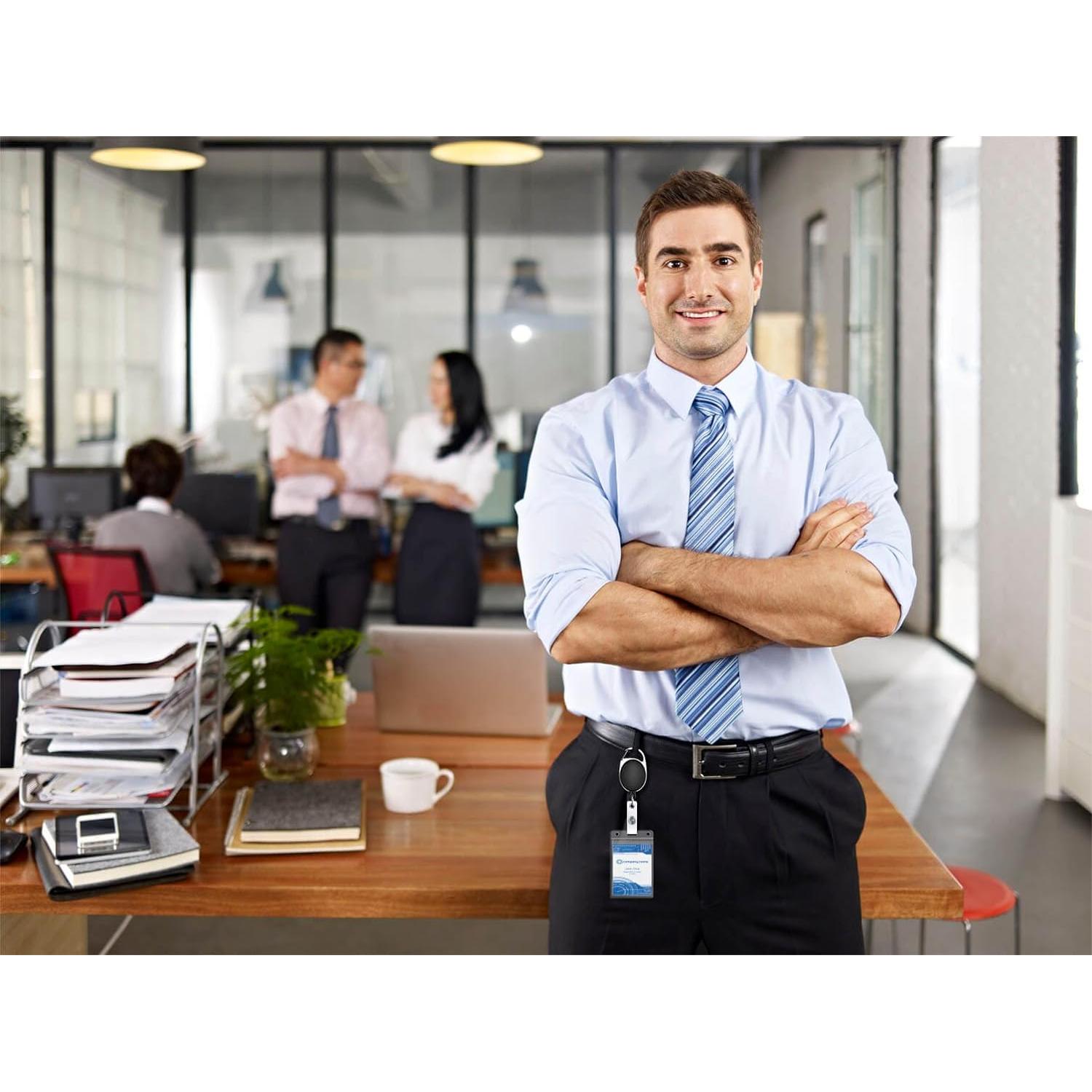 Carrete Retráctil Selizo 6 Pcs Clip Mosquetón ID 68,58 cm