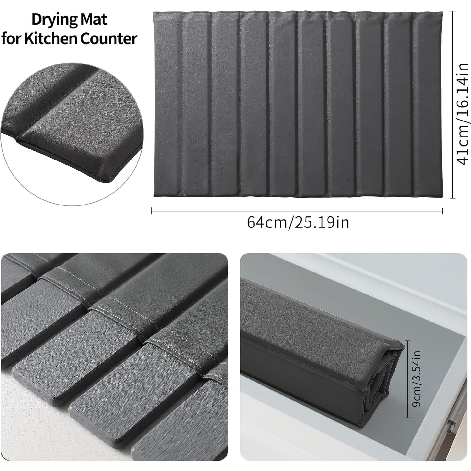 Alfombrilla de Secado de Piedra Diatomácea MORANDI 63x40cm Gris