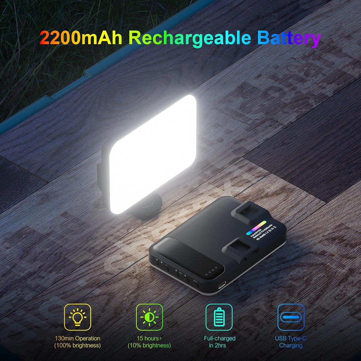 Luz de Cámara RGB Hagibis 360° LED Portátil 2200mAh