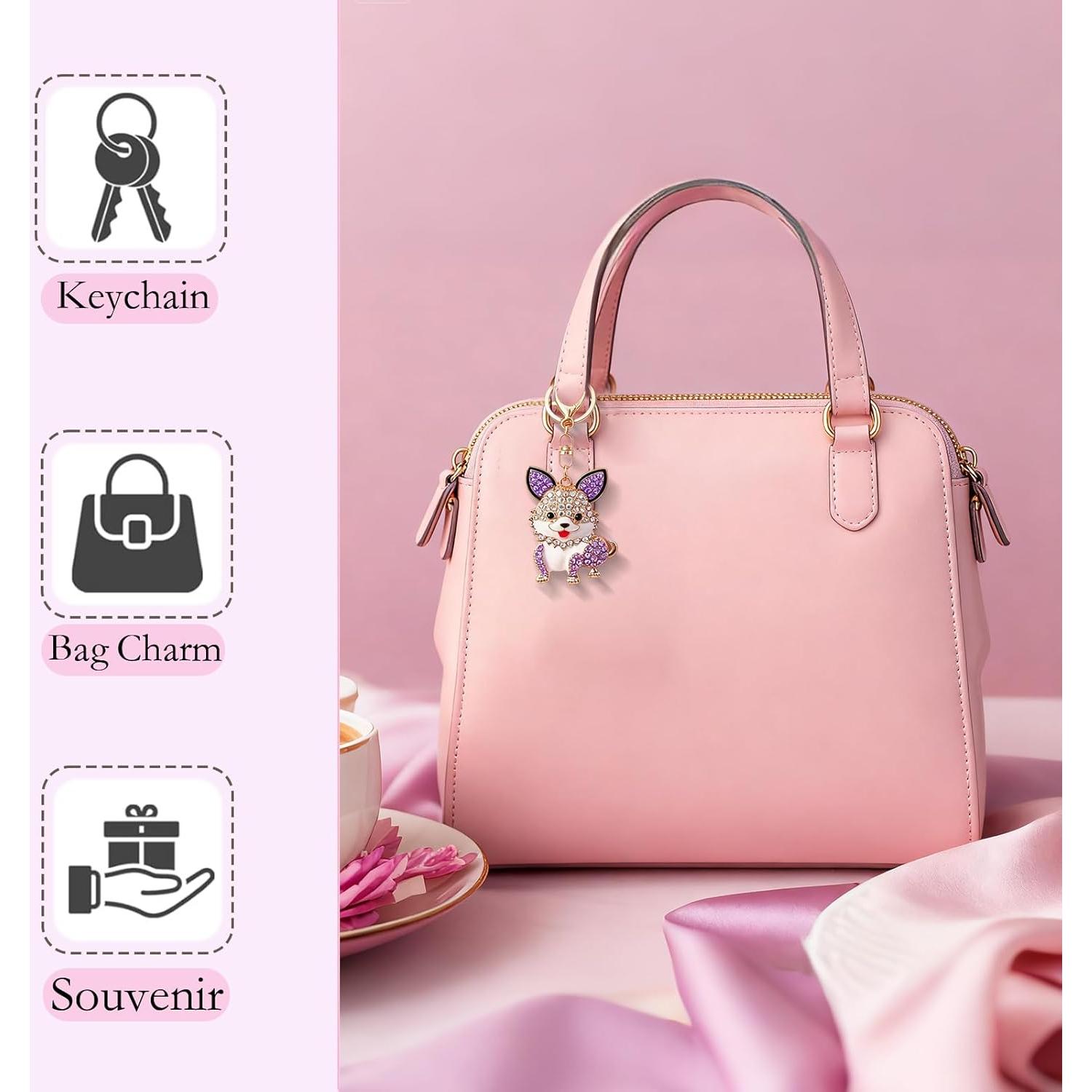 Llavero Corgi Brillante para Mujeres - Accesorio de Moda