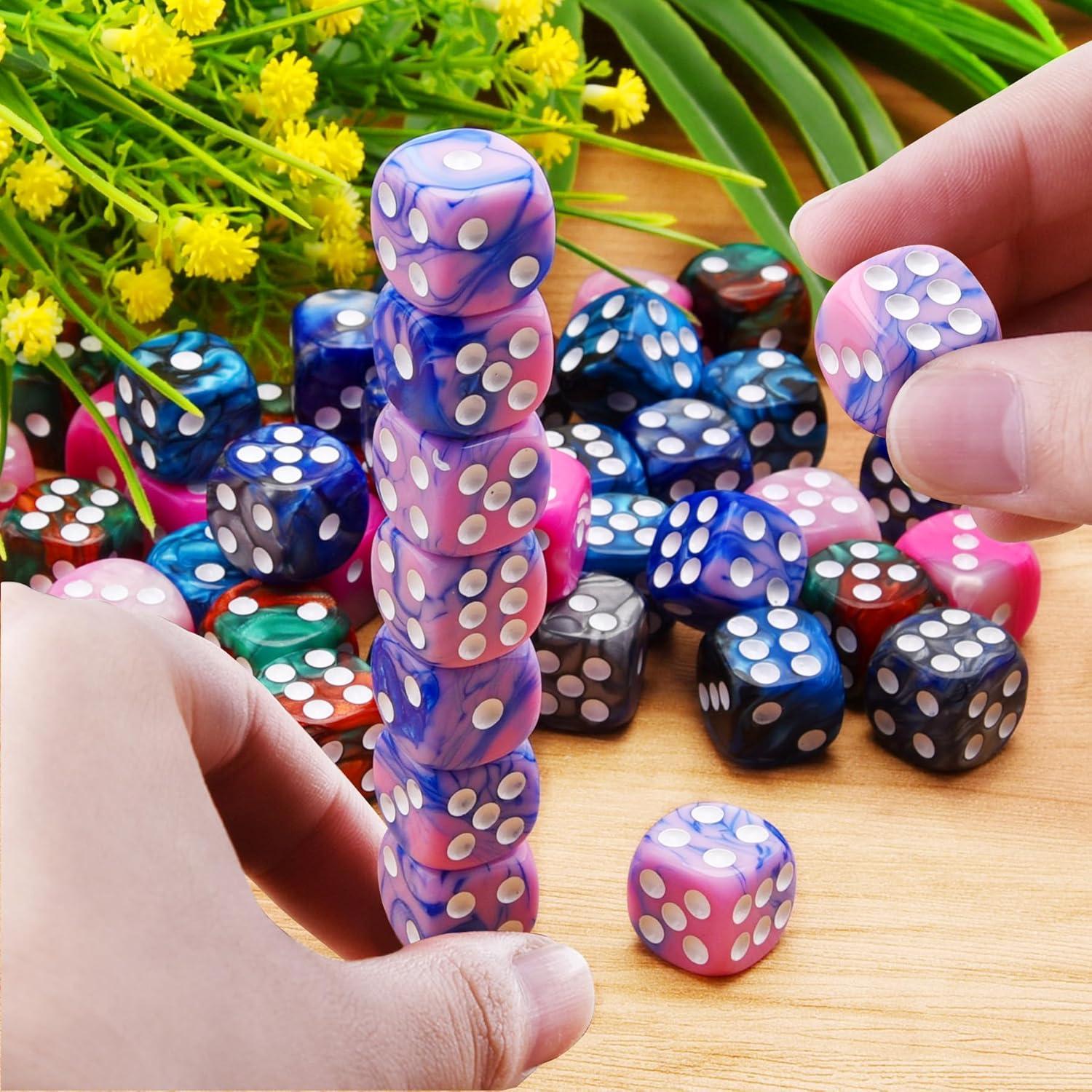 Dados de Juego AUSTOR 50 Piezas 16mm 5 Colores