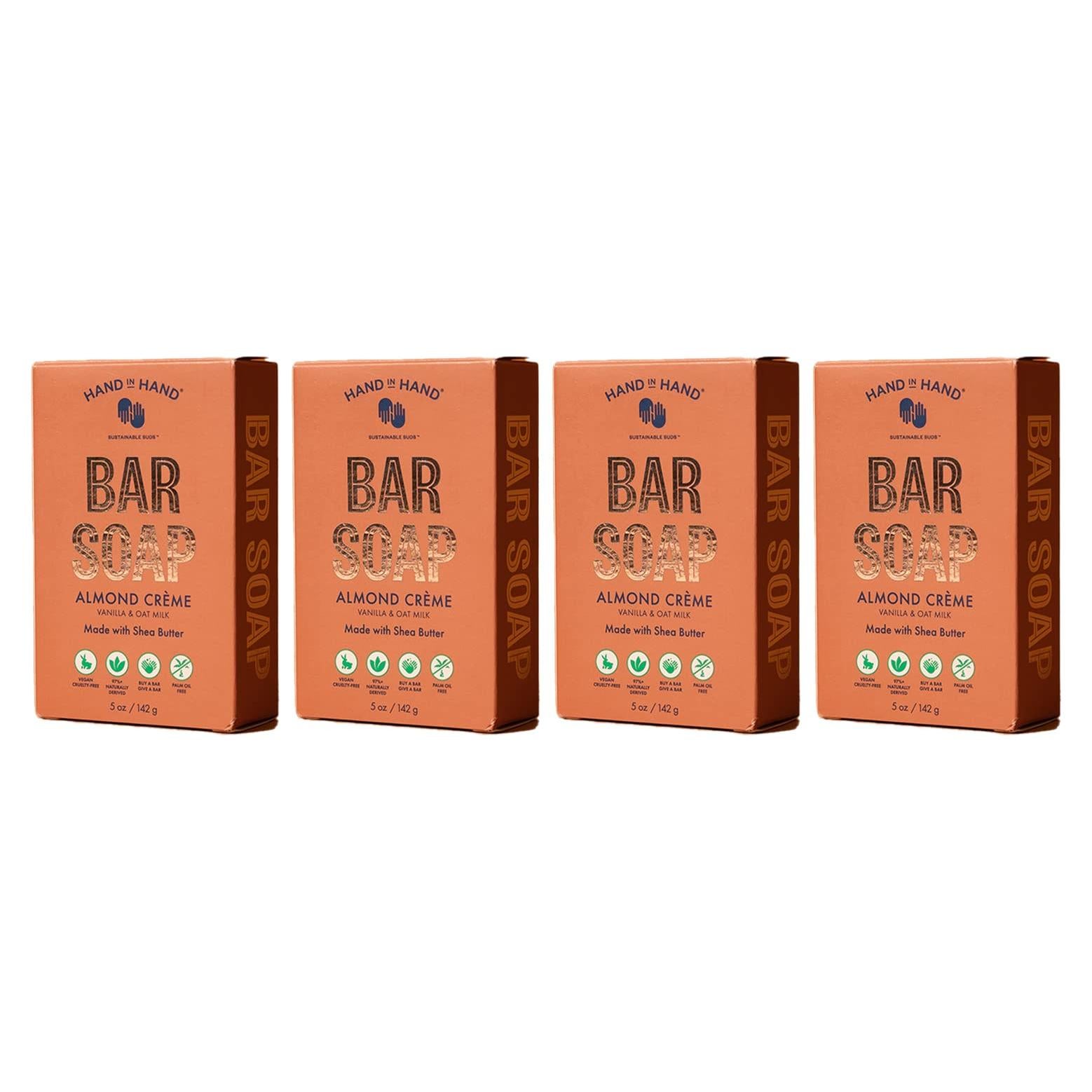 Jabón de Barra Hand in Hand, Nutritivo para Piel, 4 Piezas