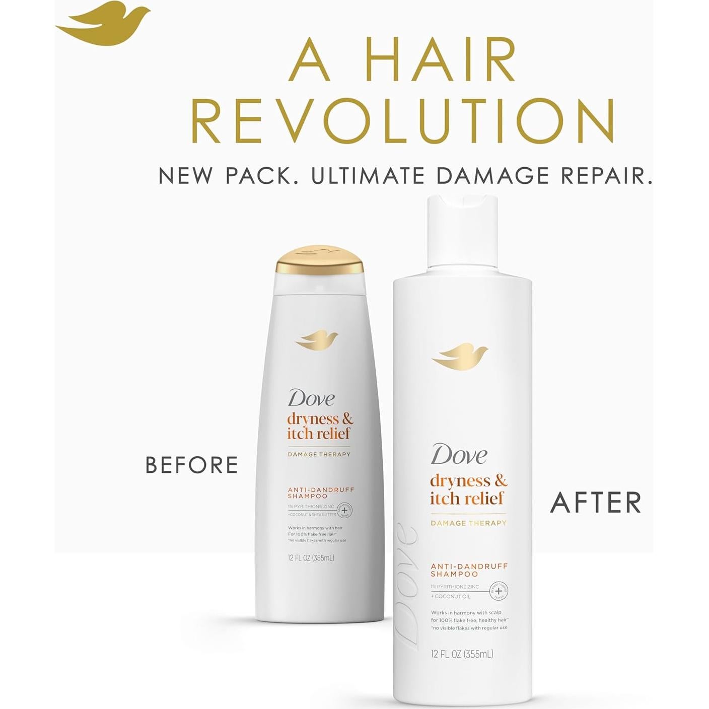 Champú Dove Derma Sequedad + Picazón 354 ml - Cuero Cabelludo Saludable