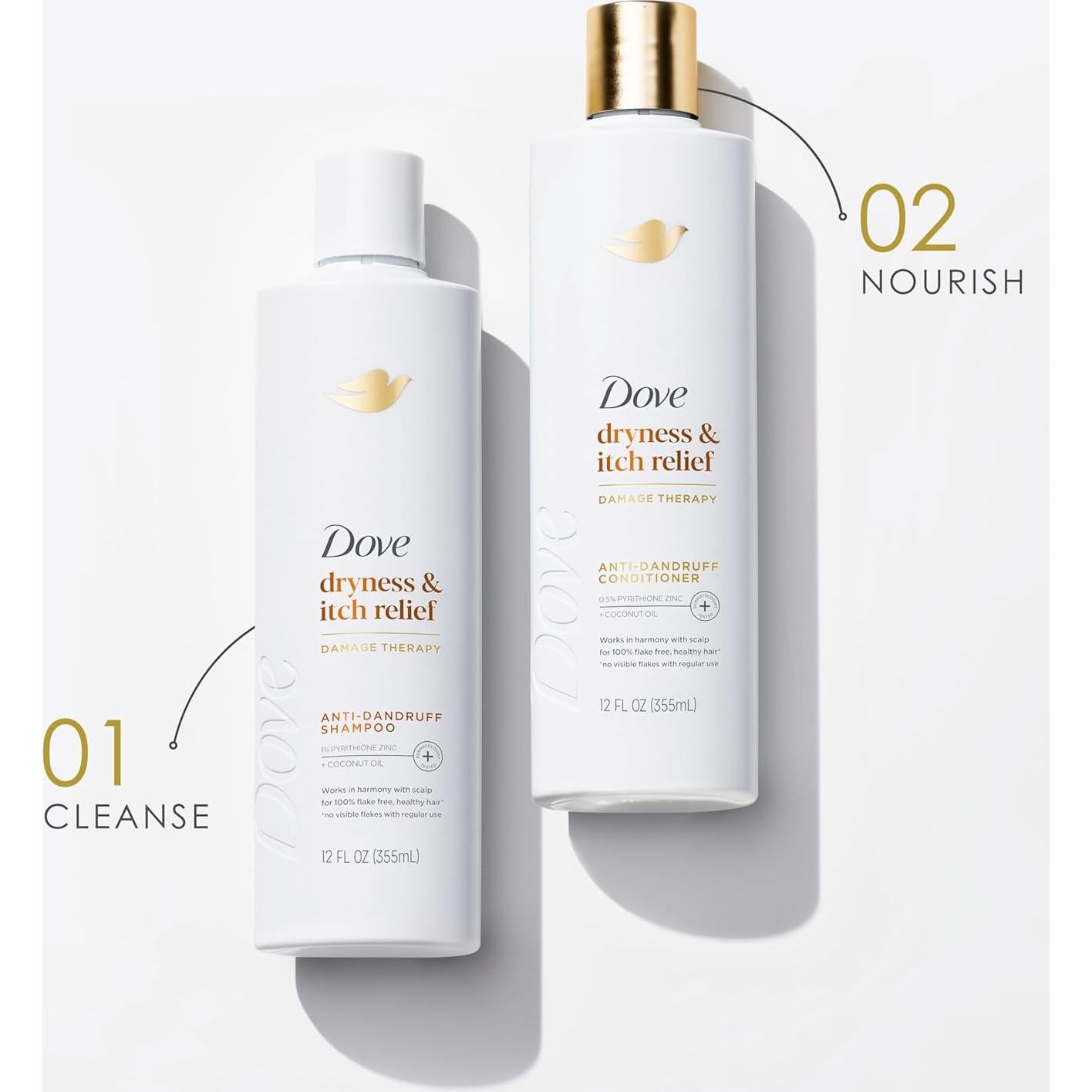 Champú Dove Derma Sequedad + Picazón 354 ml - Cuero Cabelludo Saludable