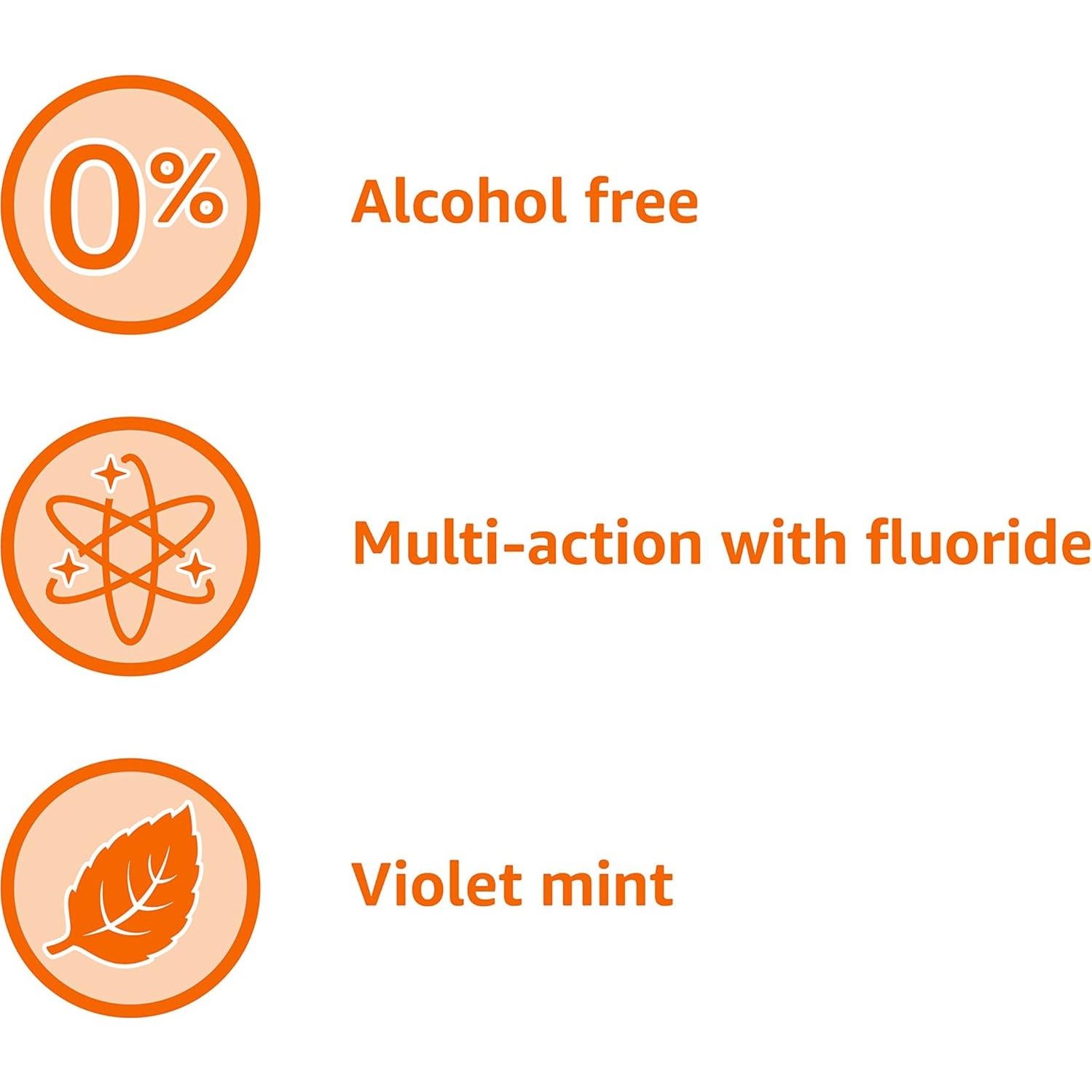 Enjuague Bucal Anticaries Amazon Basics Menta Violeta 1L