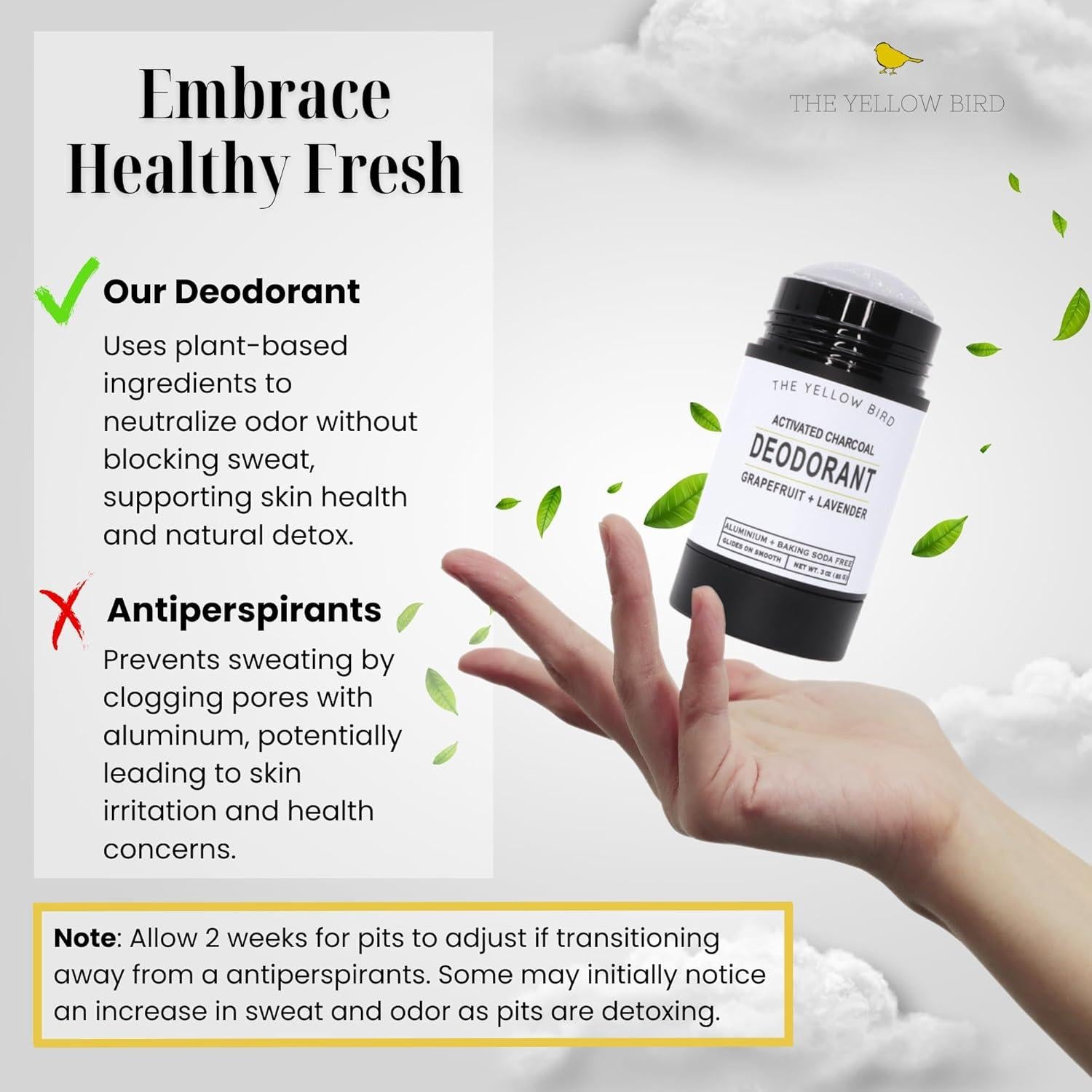 Desodorante Natural The Yellow Bird 85g - Vegano Lavanda