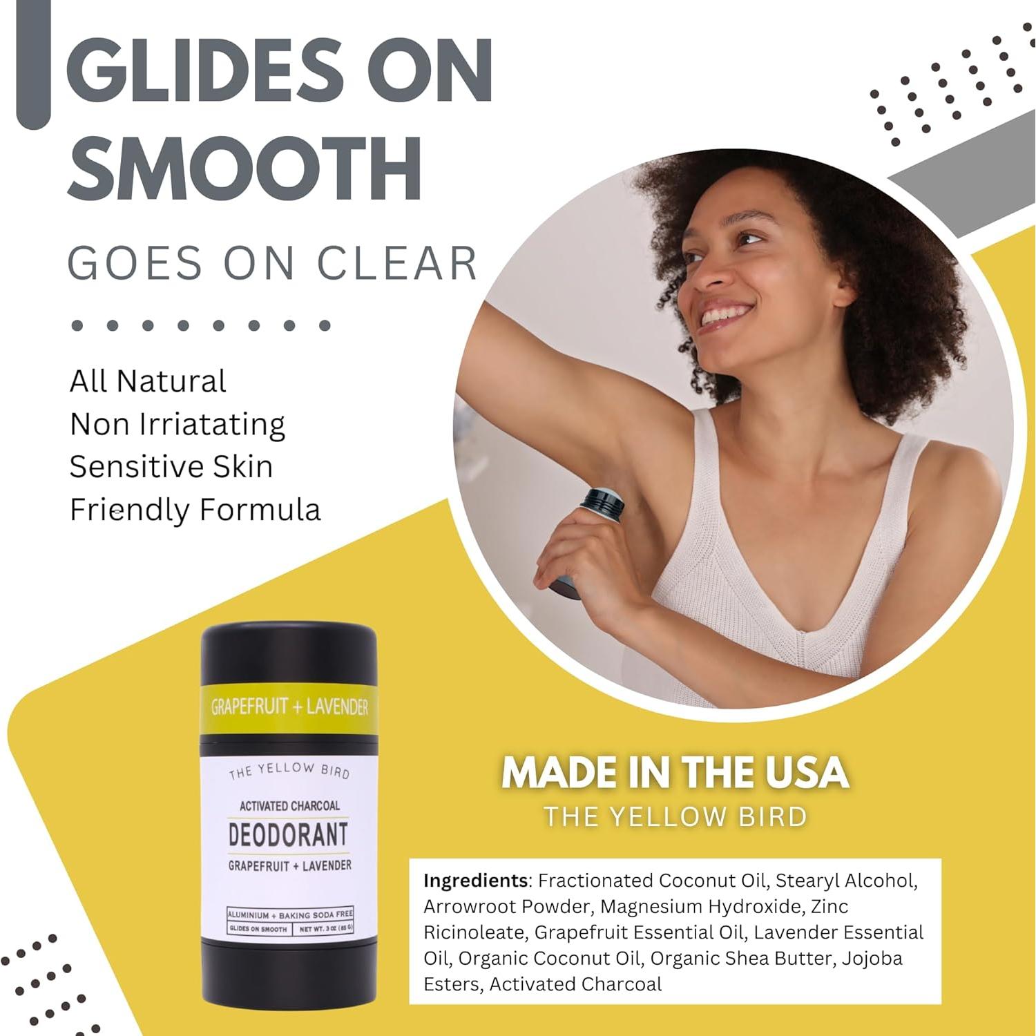 Desodorante Natural The Yellow Bird 85g - Vegano Lavanda