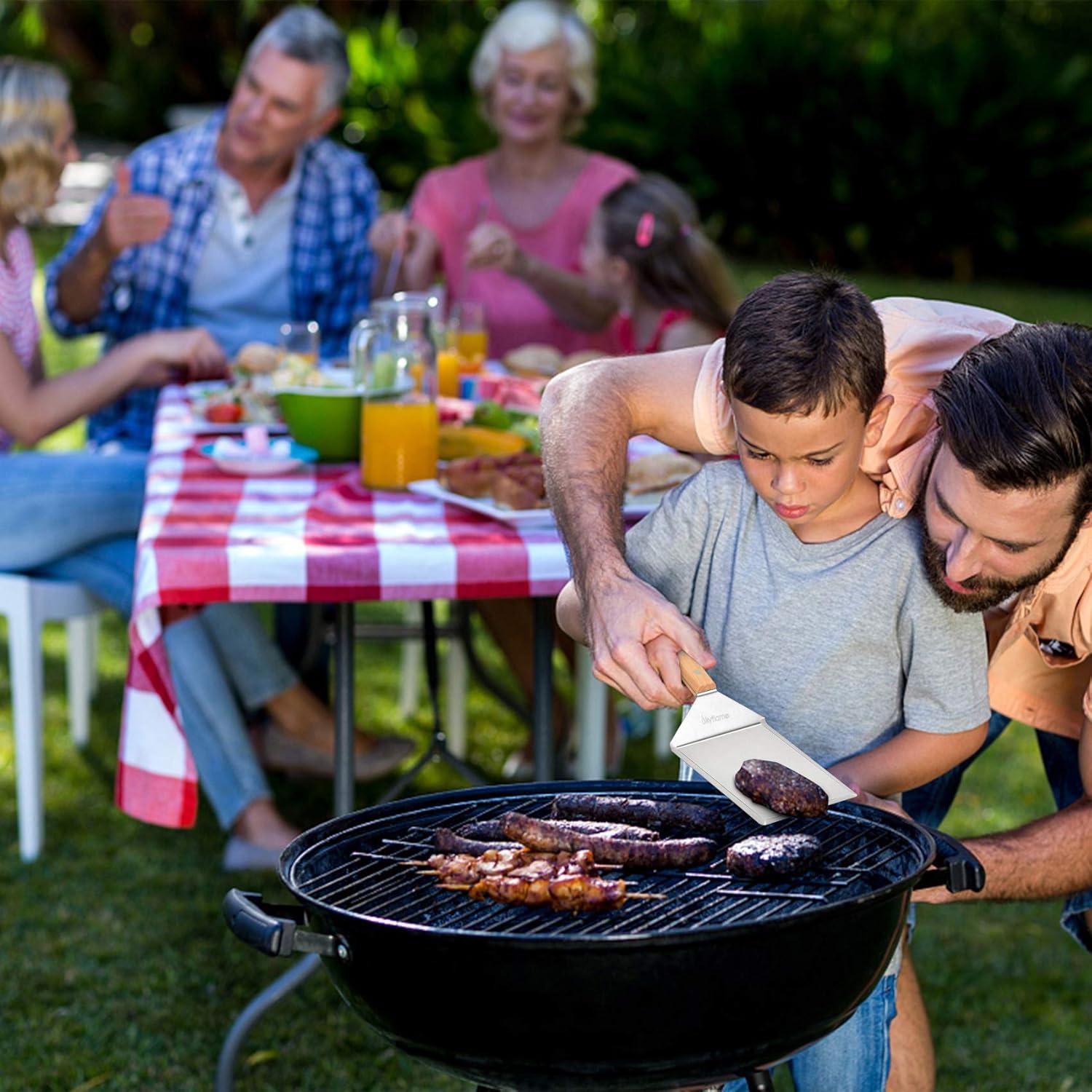 Espátula de Acero Inoxidable Skyflame 30 x 12.7 cm para BBQ