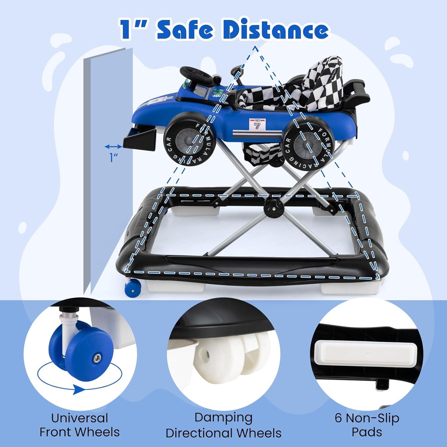 Andador 4 en 1 BABY JOY para Bebés Ajustable y Plegable