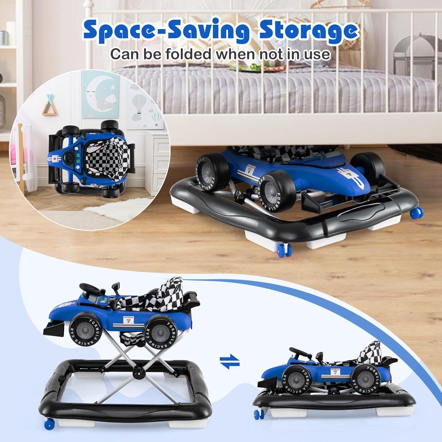 Andador 4 en 1 BABY JOY para Bebés Ajustable y Plegable