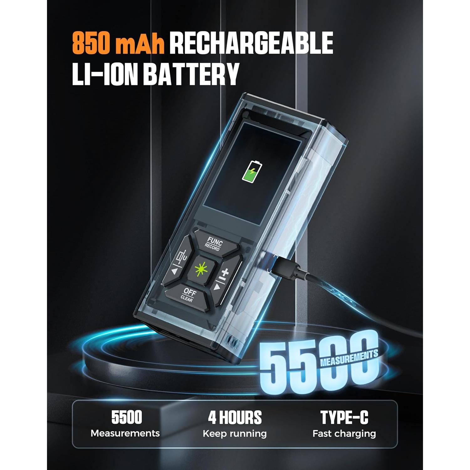 Medidor Láser CIGMAN CD-60G 120m Verde Recargable con Nivel