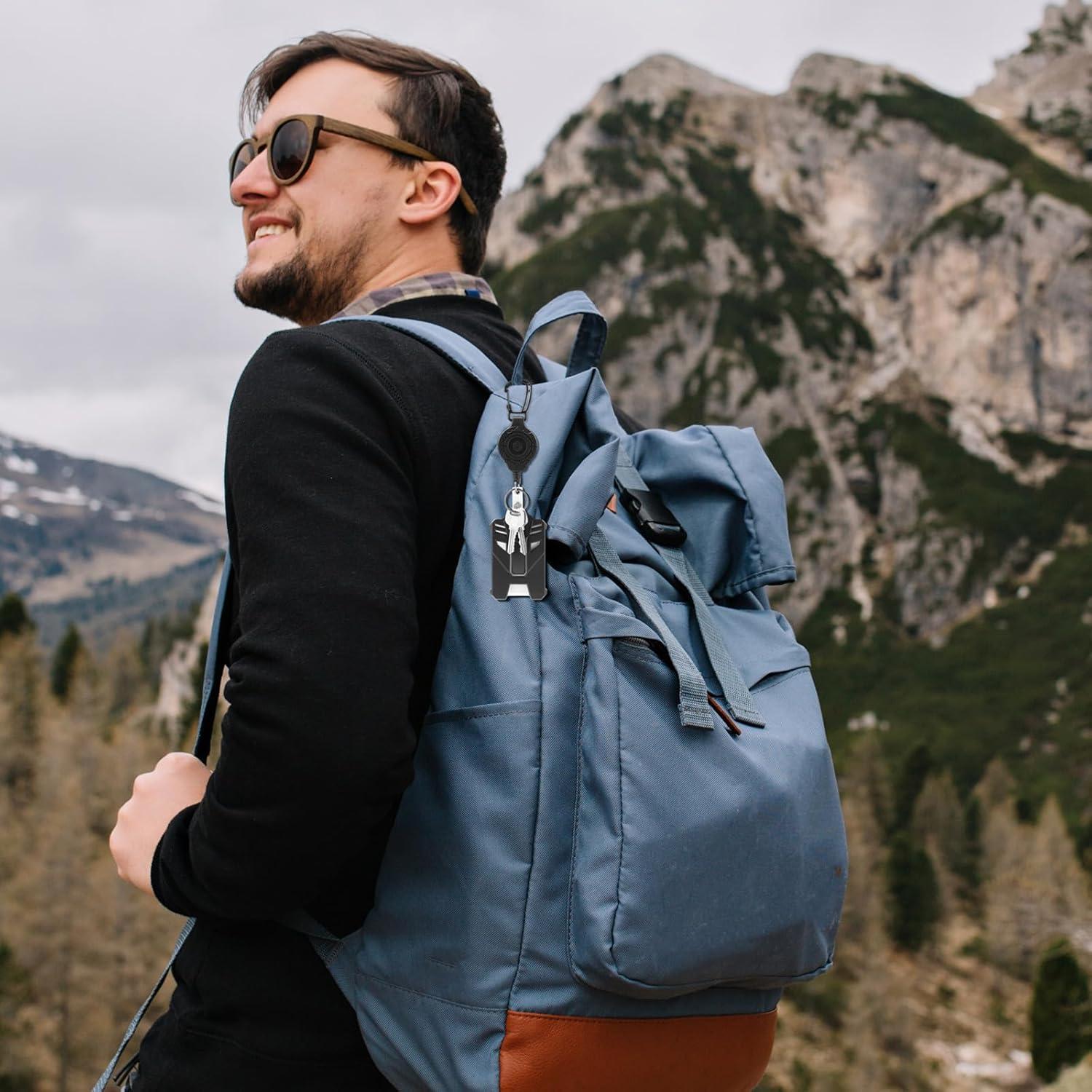 BESARME Set 2 Sujetadores Insignias Retráctiles 80 cm