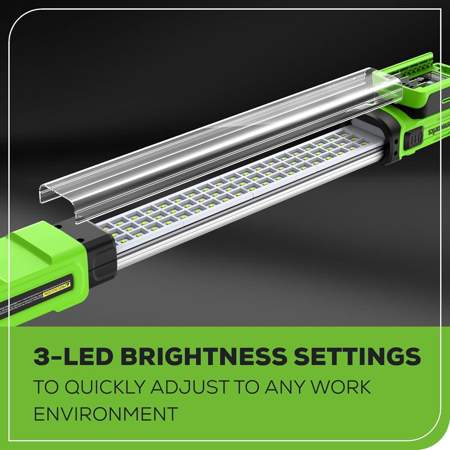 Luz de trabajo Greenworks 24V LED 1200 lúmenes 2Ah