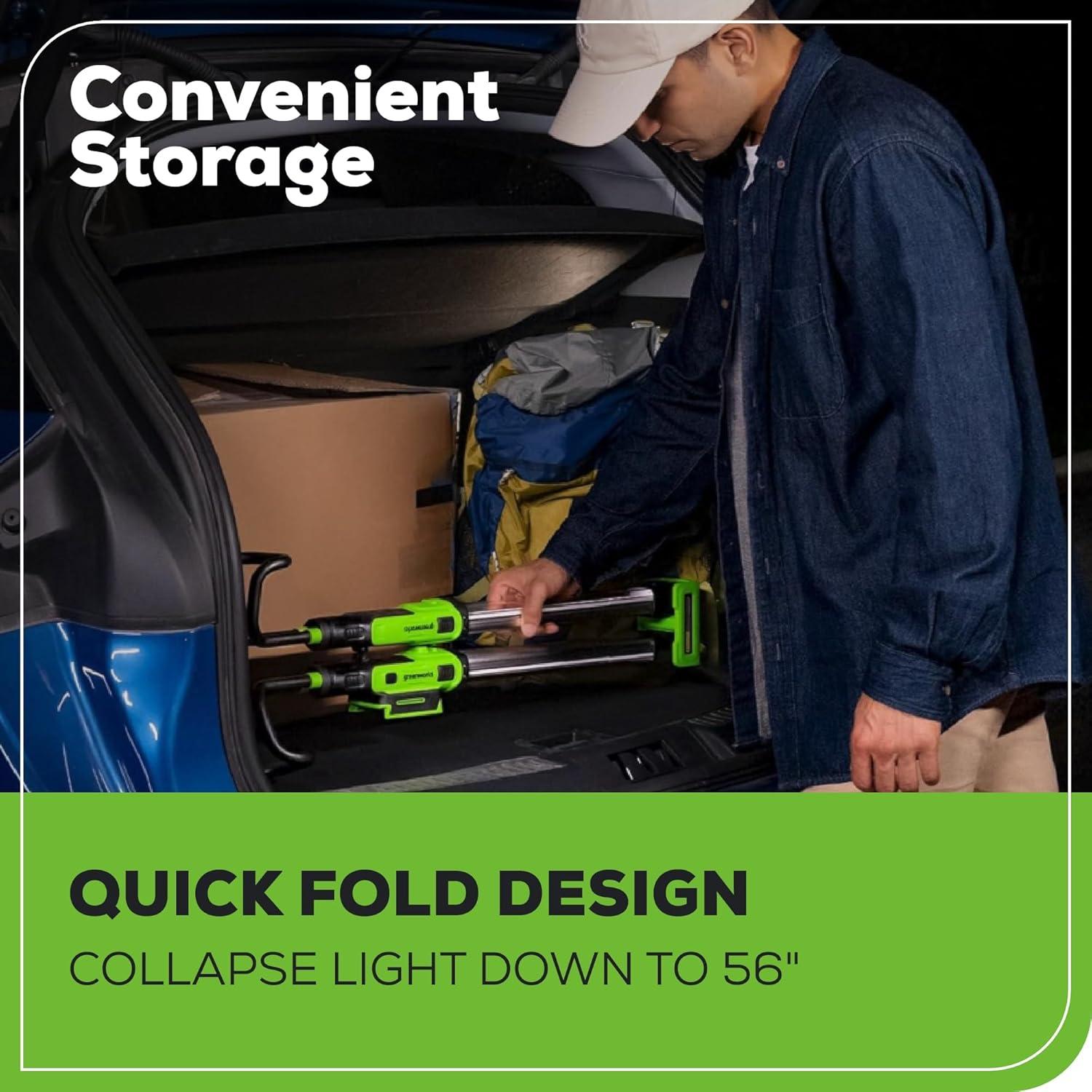 Luz de trabajo Greenworks 24V LED 1200 lúmenes 2Ah