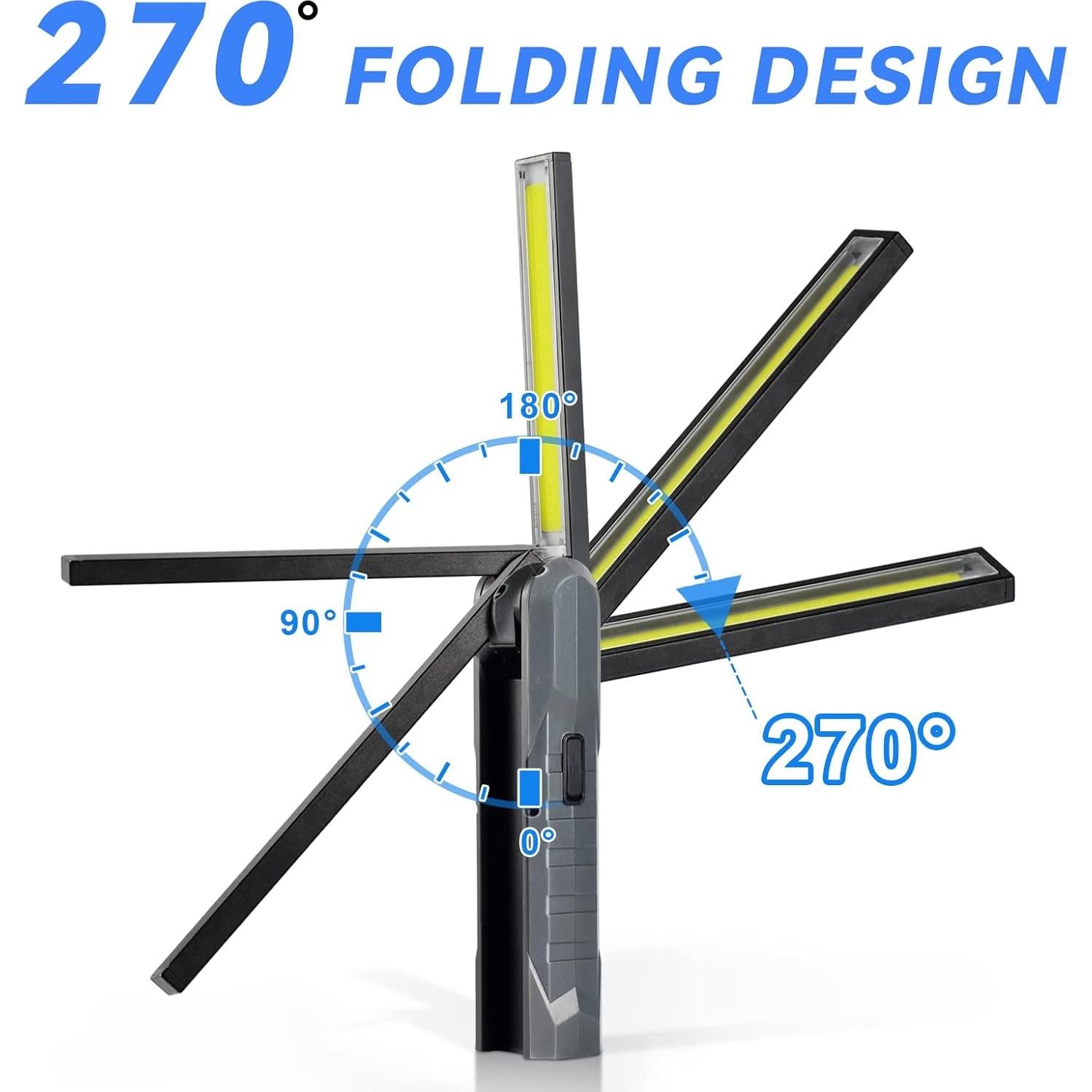 Luz de Trabajo LED Recargable Durapower 800 Lúmenes Plegable