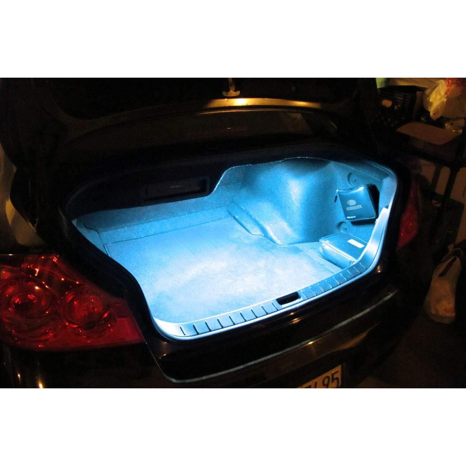 Tira de Luz LED iJDMTOY 30.48 cm Azul Hielo para Maletero