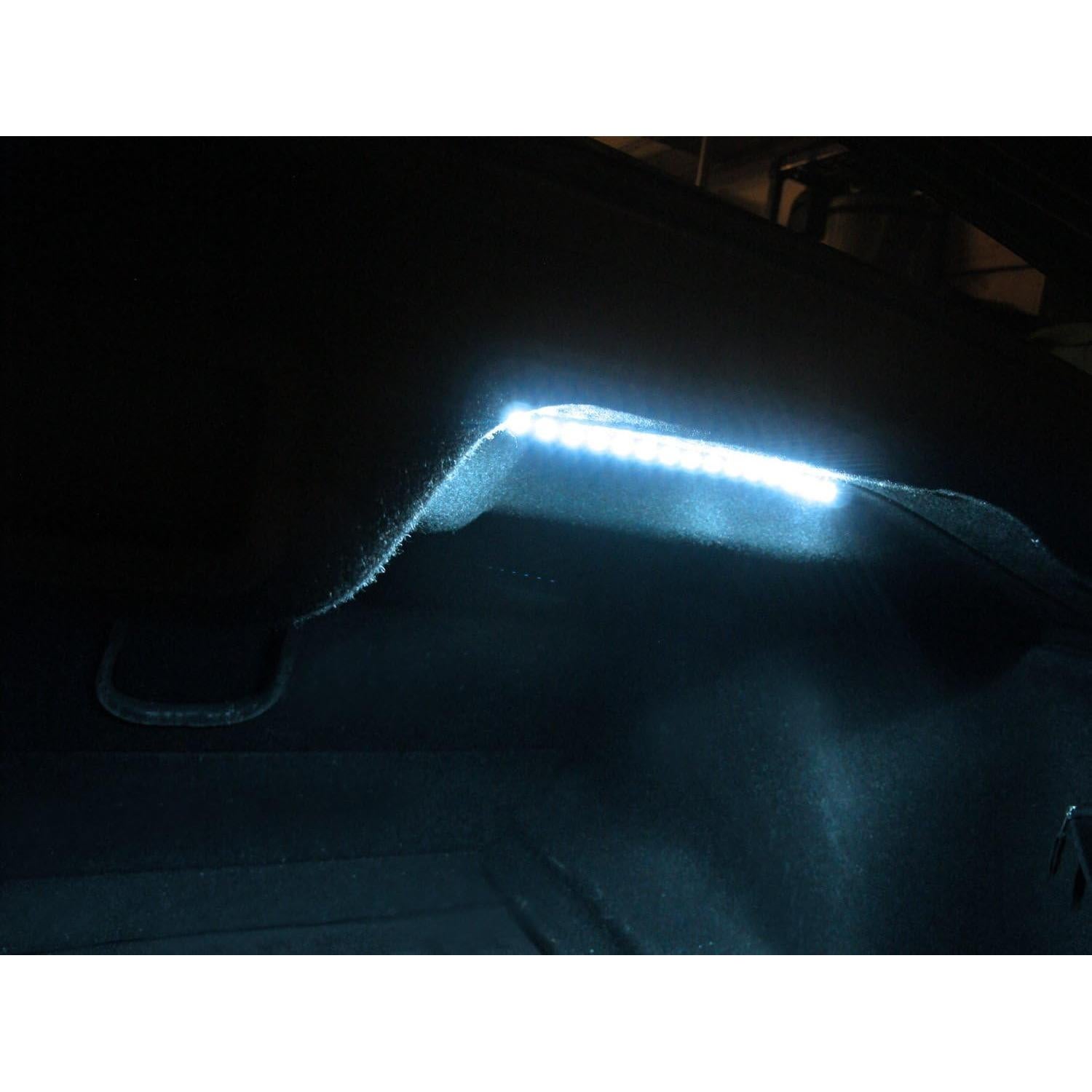 Tira de Luz LED iJDMTOY 30.48 cm Azul Hielo para Maletero