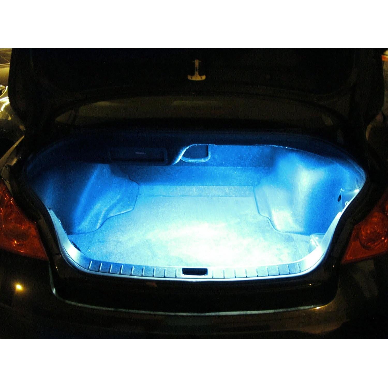 Tira de Luz LED iJDMTOY 30.48 cm Azul Hielo para Maletero