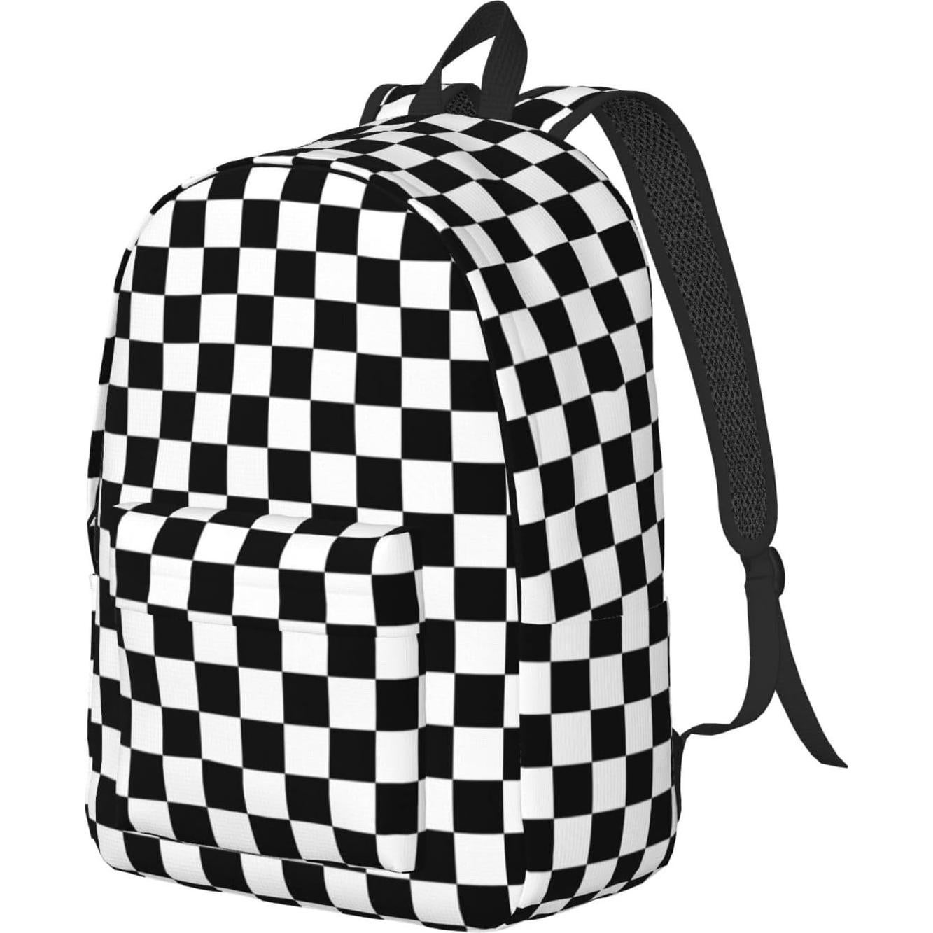 Mochila Lona Ligera GVGOAGL Rayas Blancas y Negras 40cm