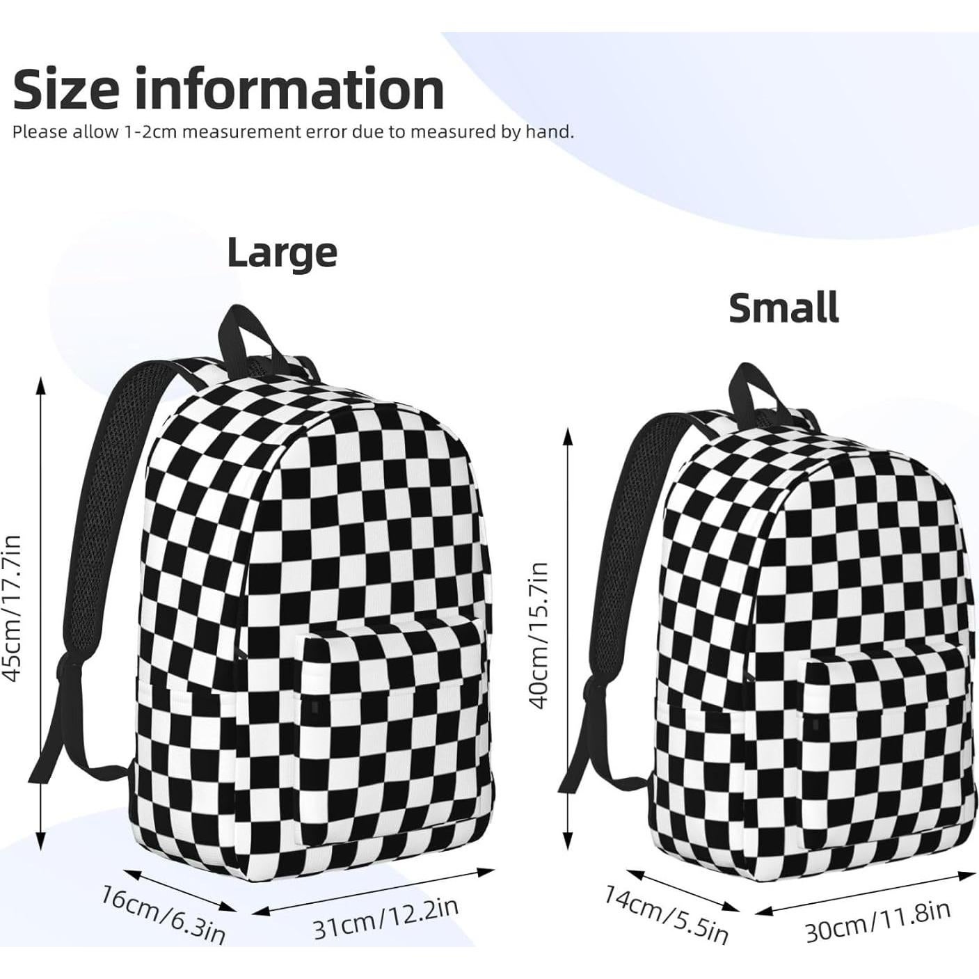 Mochila Lona Ligera GVGOAGL Rayas Blancas y Negras 40cm