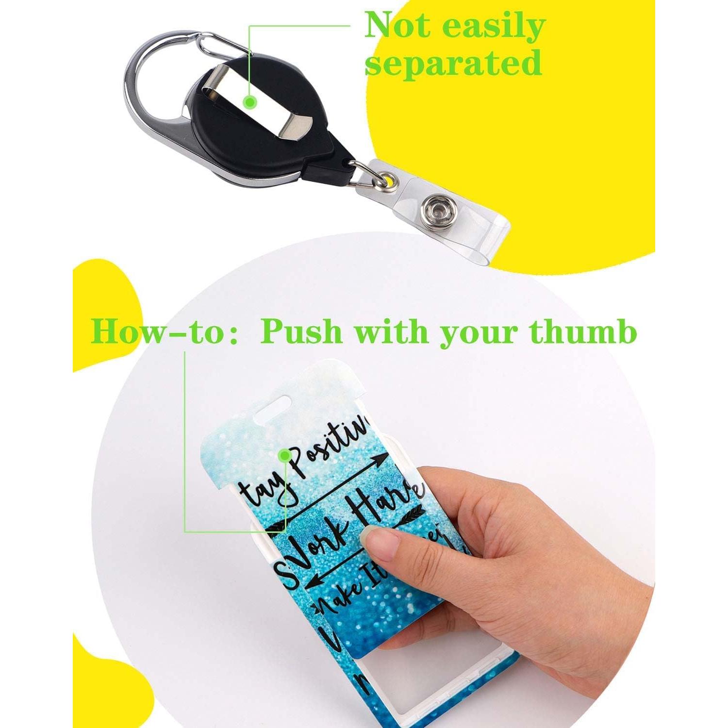 Cinta identificadora DMLSKY con clip retráctil y gancho