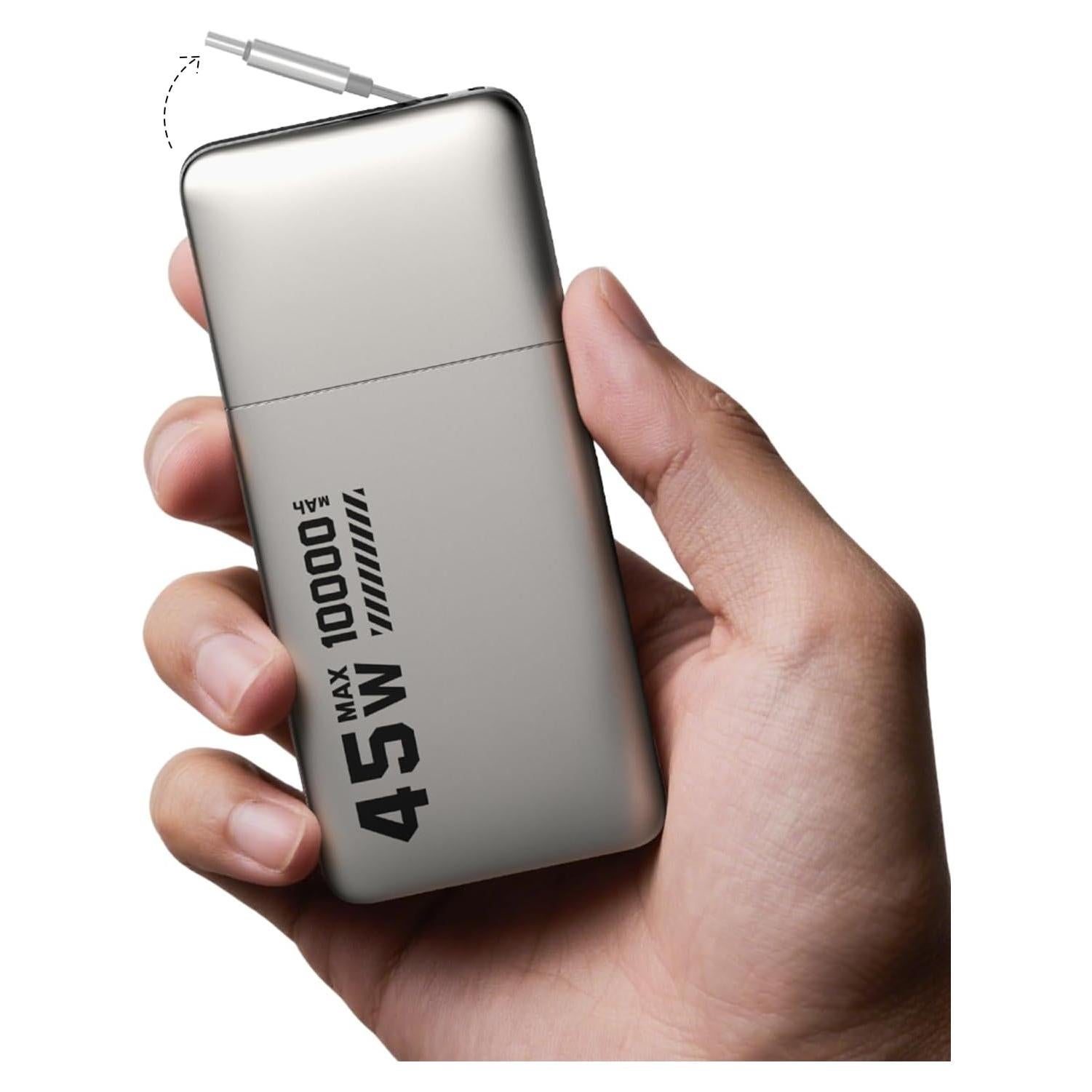 Banco de Energía 10000mAh MFish 45W Carga Rápida USB-C