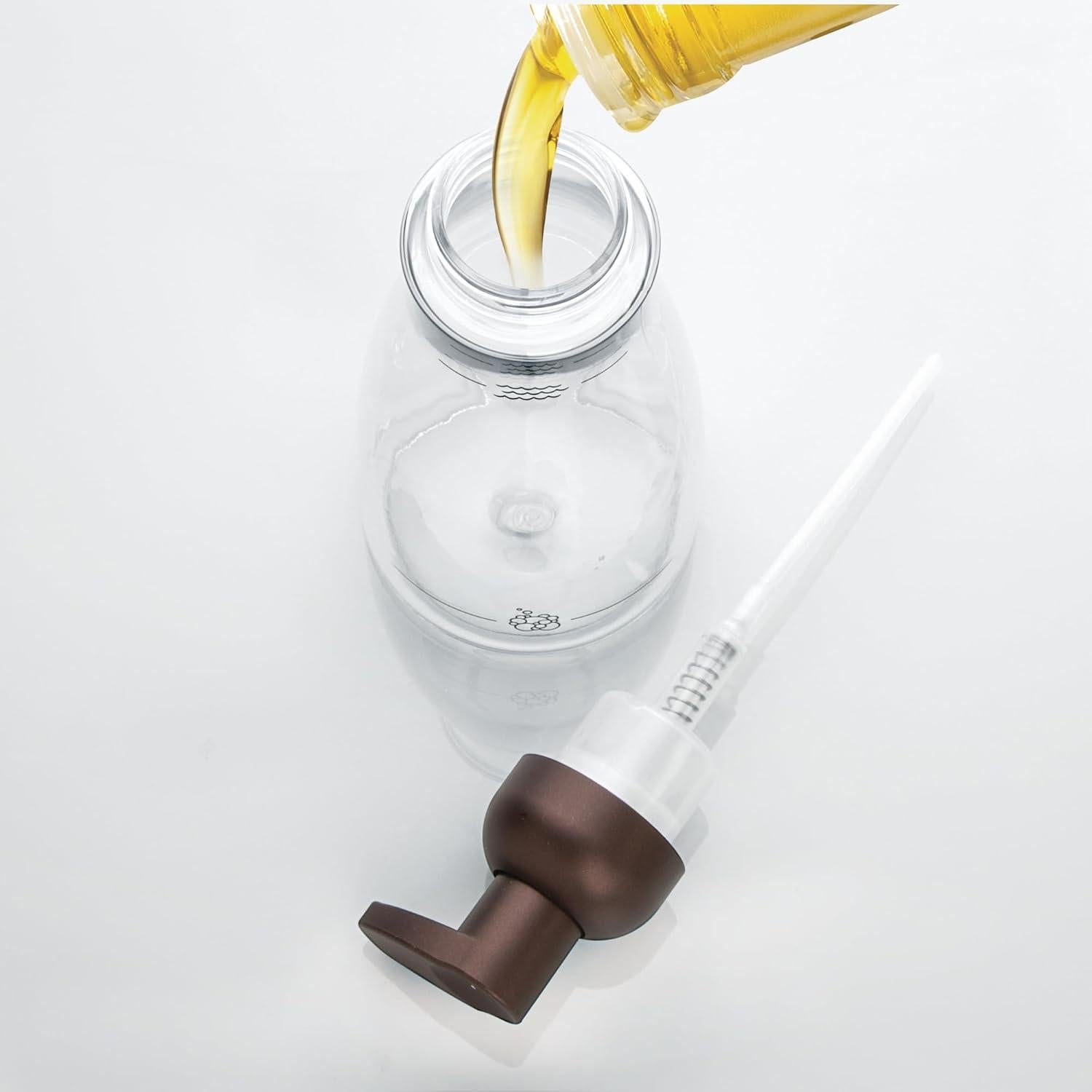 Dispensador de Jabón Espumoso InterDesign Claro/Bronce 414 ml