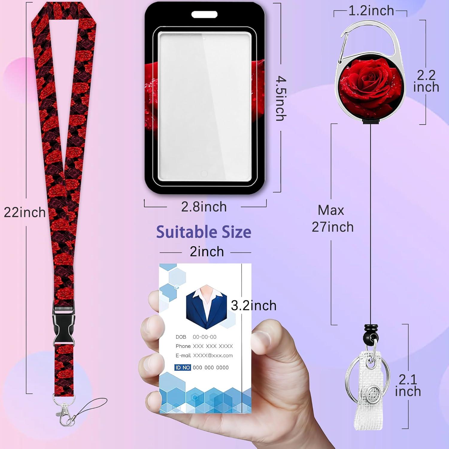 Cinta de Identificación SKYDAWNY Rosa con Clip Retráctil