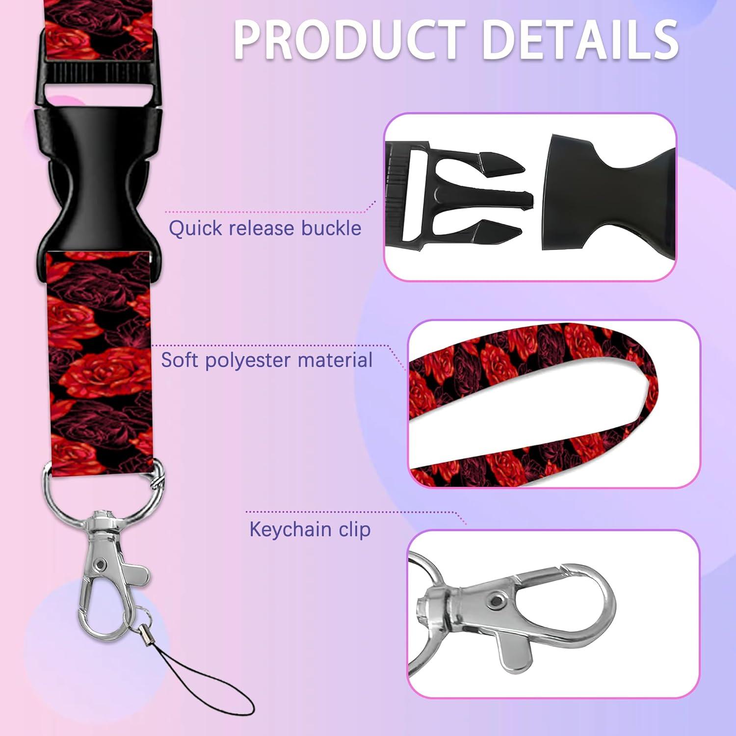 Cinta de Identificación SKYDAWNY Rosa con Clip Retráctil