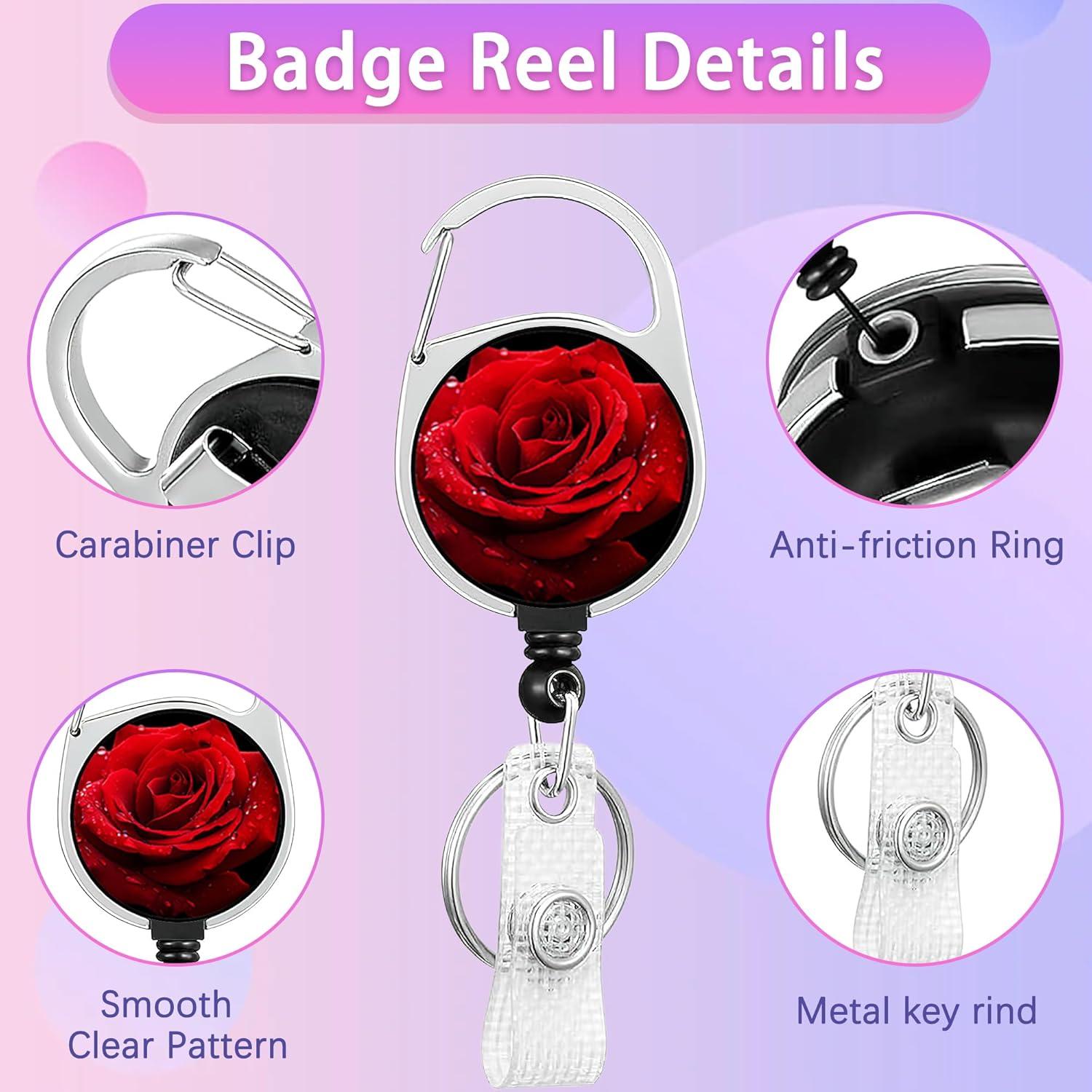 Cinta de Identificación SKYDAWNY Rosa con Clip Retráctil