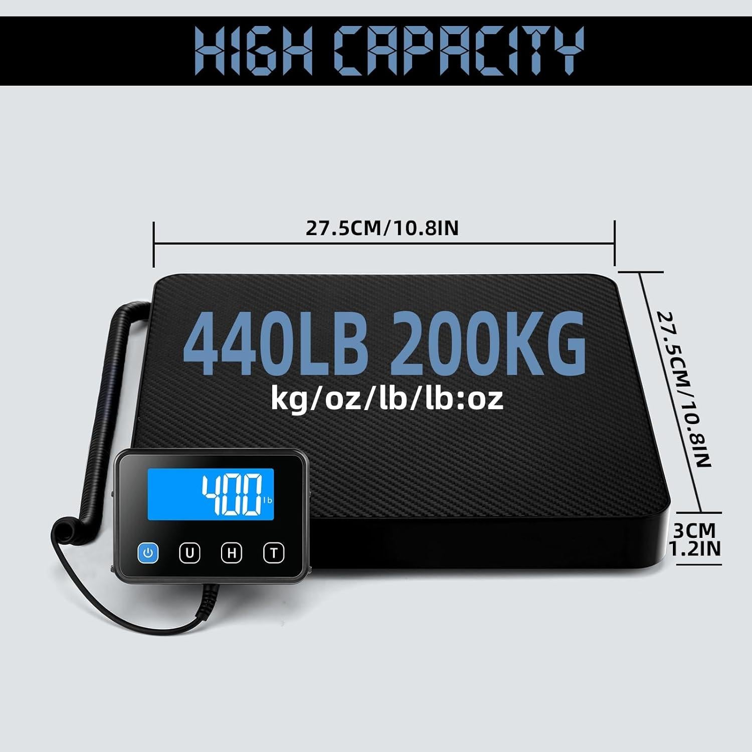 Báscula de Envío Drcowu 200kg/10g Digital con Retención y Tara