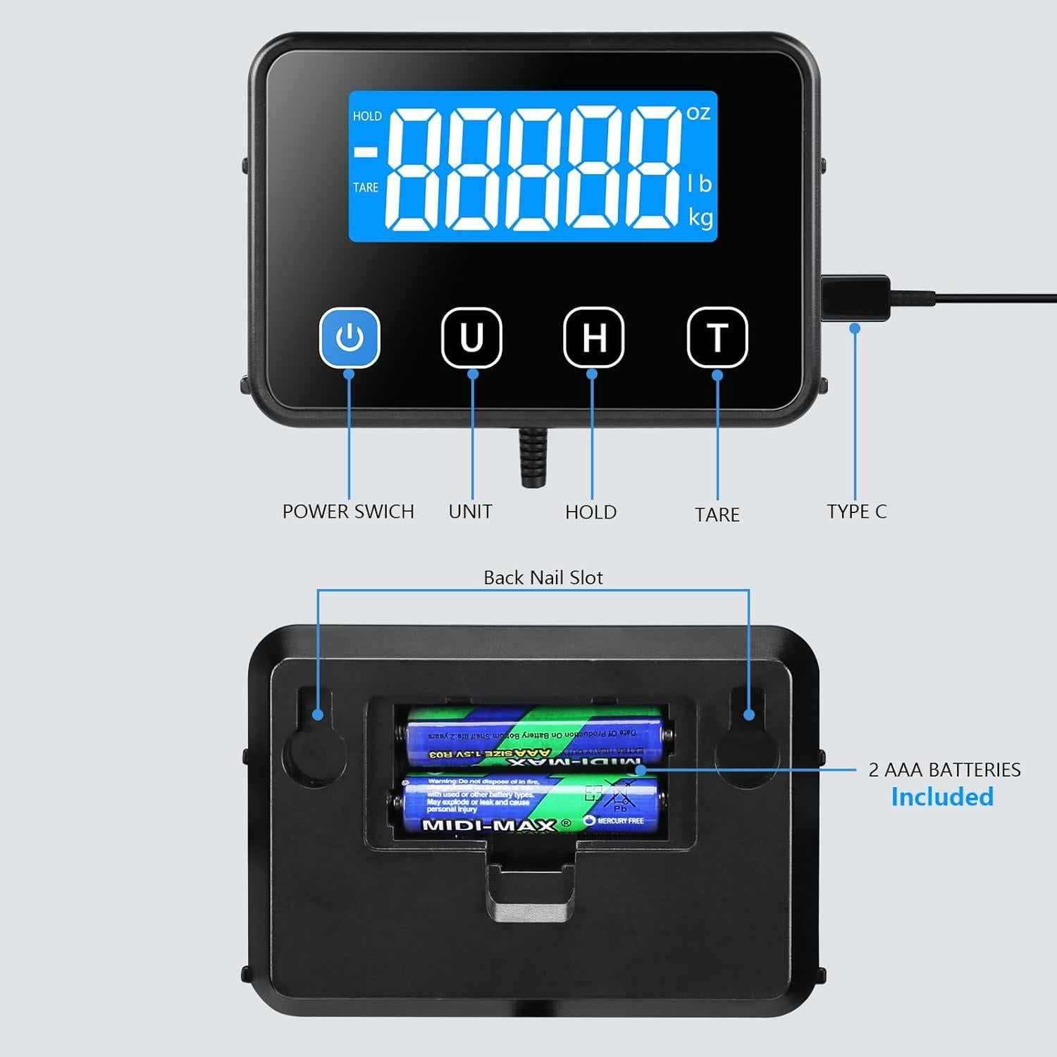 Báscula de Envío Drcowu 200kg/10g Digital con Retención y Tara