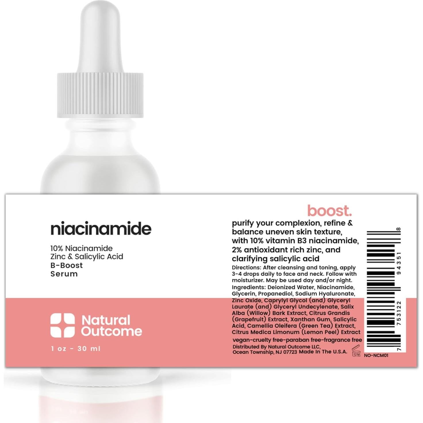 Suero de Niacinamida 10% Natural Outcome 30 ml - Antiacné