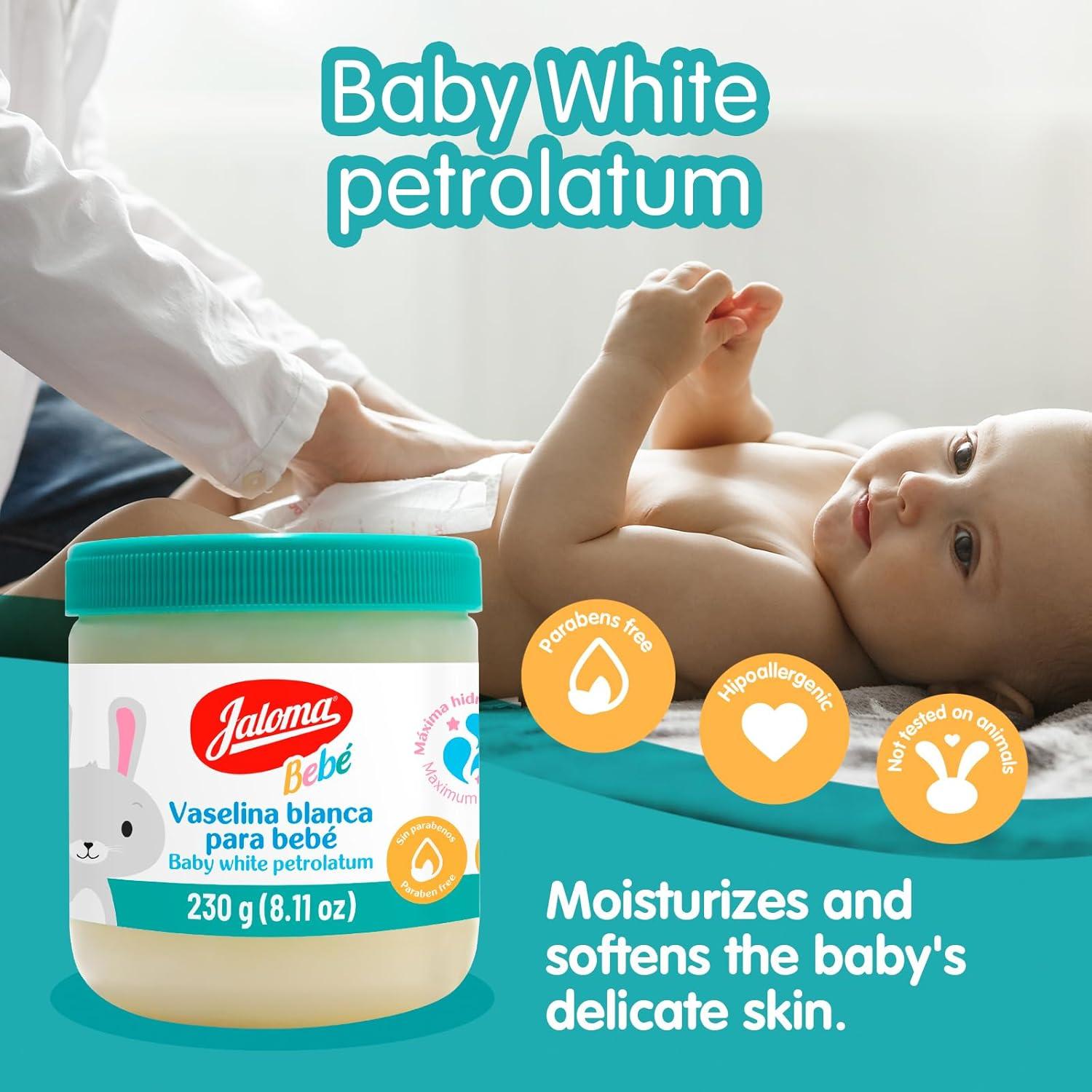 Jaloma Baby Petrolato Blanco 230g (Paquete de 2) Hidratante