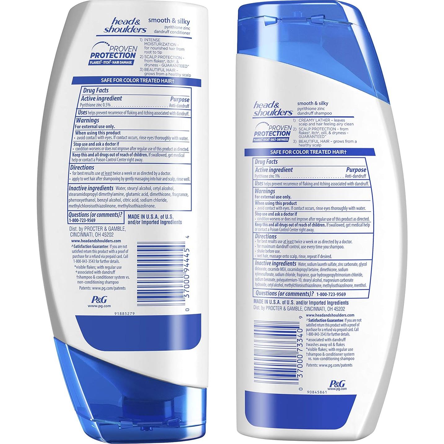 Juego de Champú y Acondicionador Head & Shoulders Suave 618g