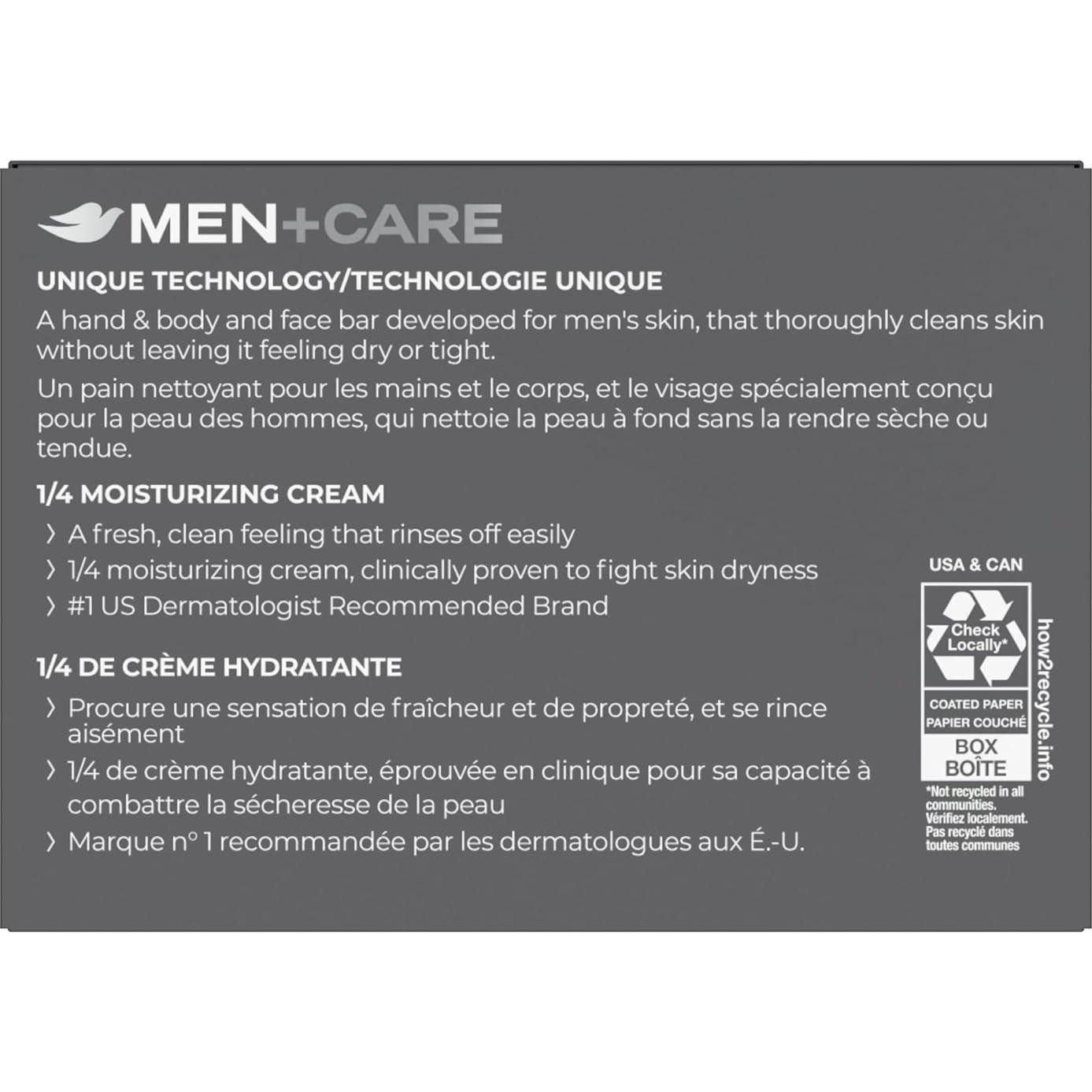 Dove Men+Care Barra 3 en 1 Eucalipto Azul 106.3g - 8 Unidades