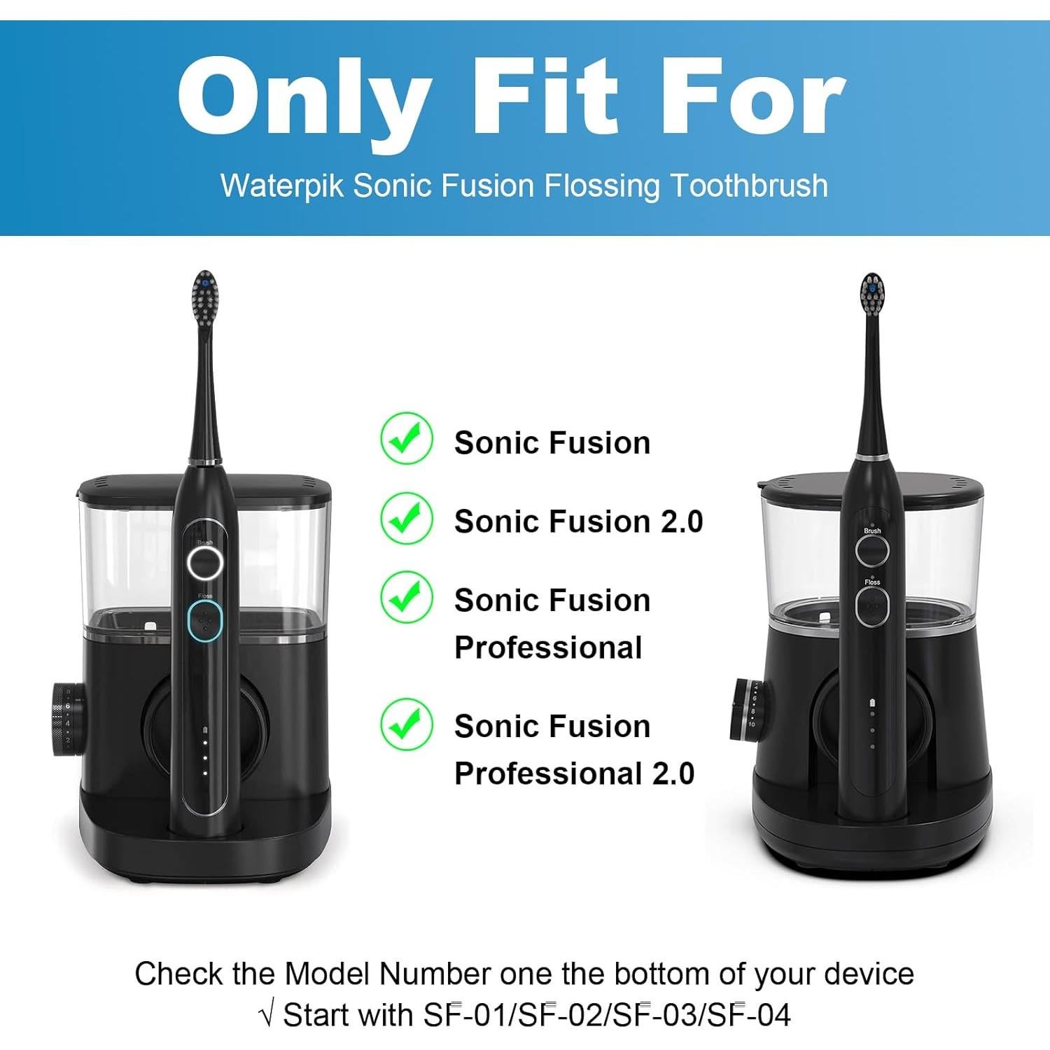 Cabezas de cepillo de repuesto WaterPik Sonic-Fusion 4 unidades