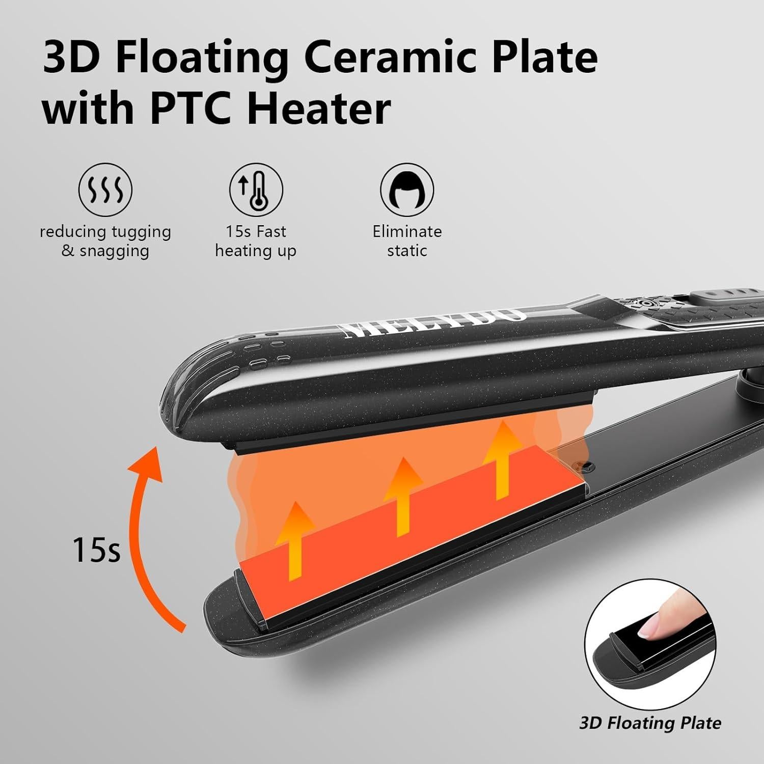 Mini Plancha de Cerámica Melydo YS01A para Cabello Corto